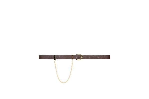 Cinto Feminino Viena Coffee Enfeites Ouro - Marrom
