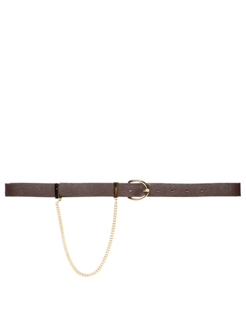 Cinto Feminino Viena Coffee Enfeites Ouro – Marrom