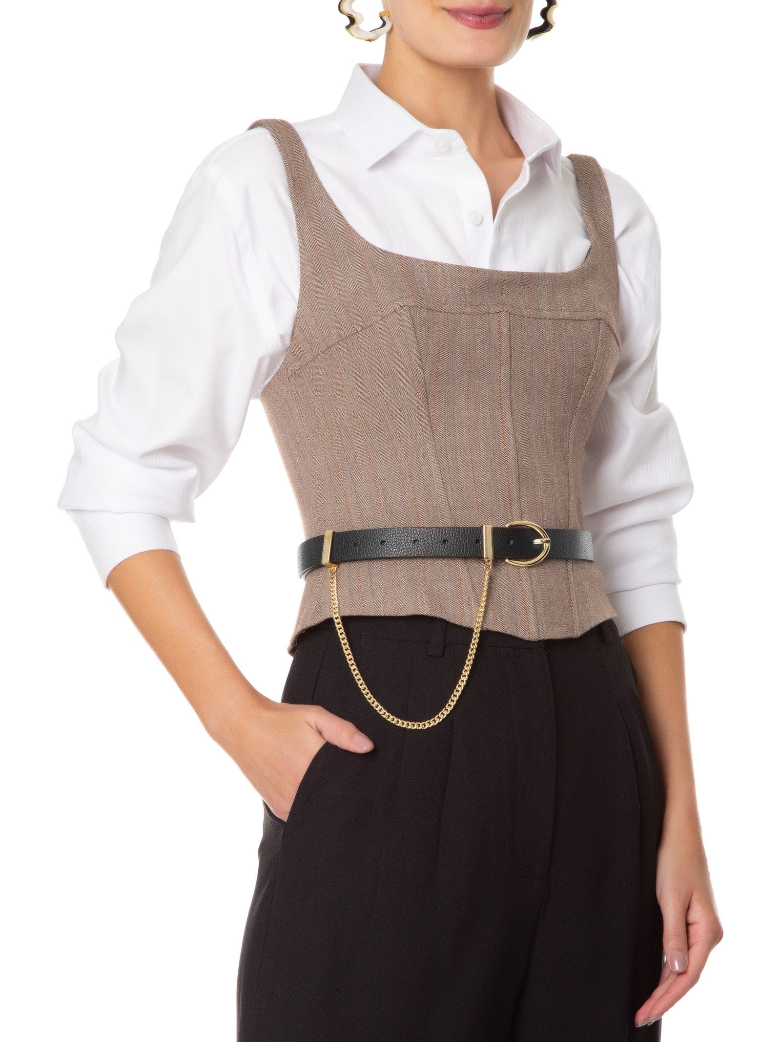 Cinto Feminino Viena Preto Luiza Barcelos
