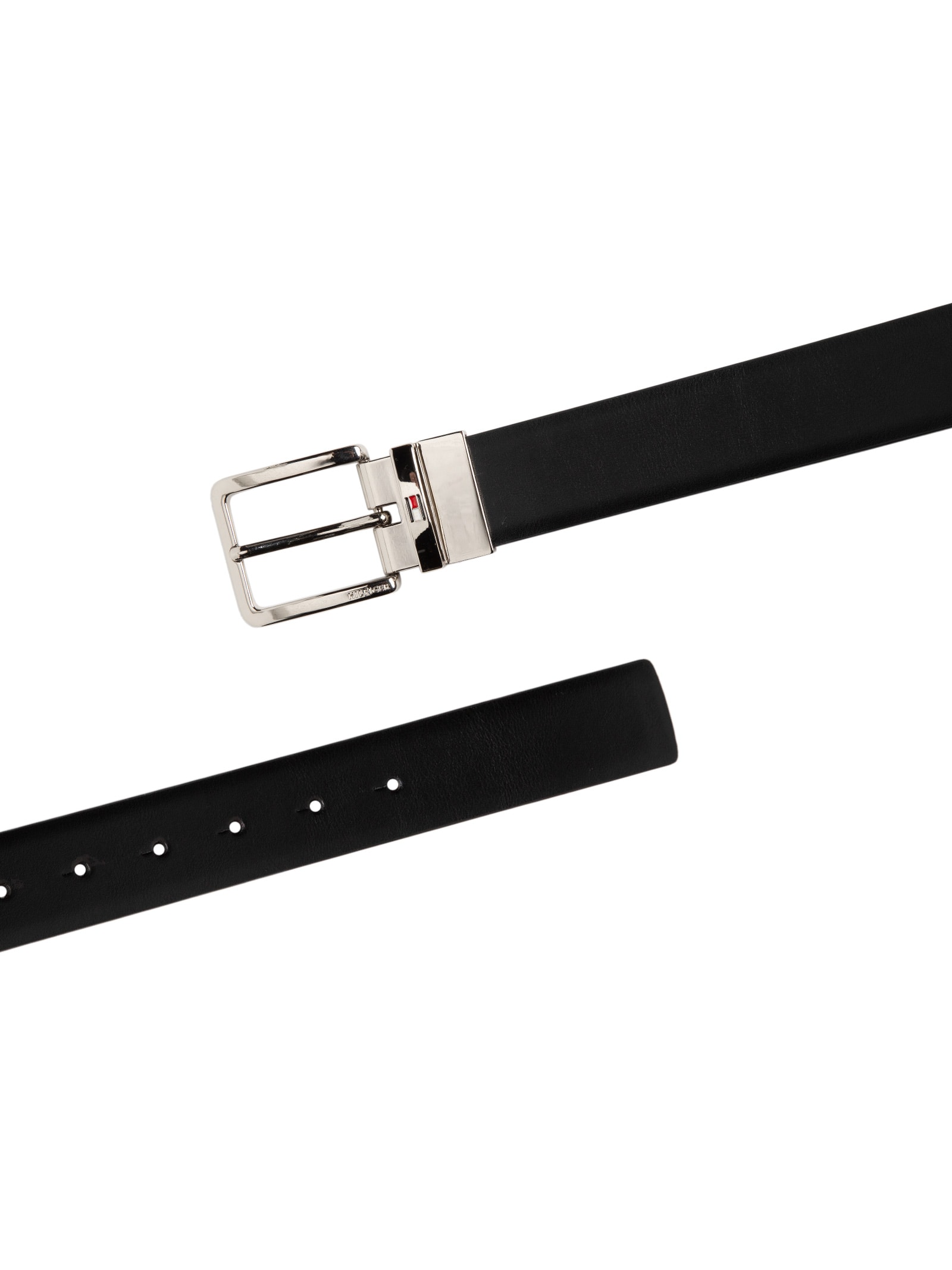 Cinto Masculino 4-em-1 Reversível Boxed em Couro Preto Tommy Hilfiger