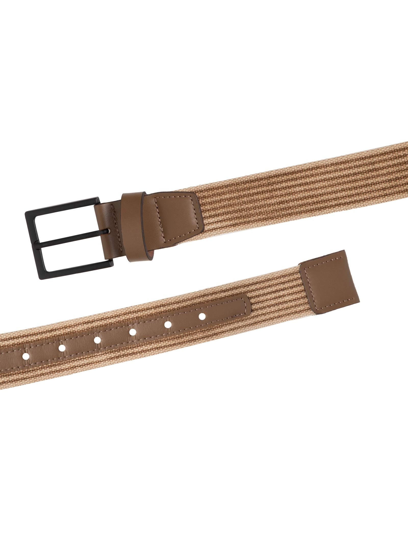 Cinto Masculino Casual Em Cadarço Com Detalhe Em Couro Bege '2 Essential