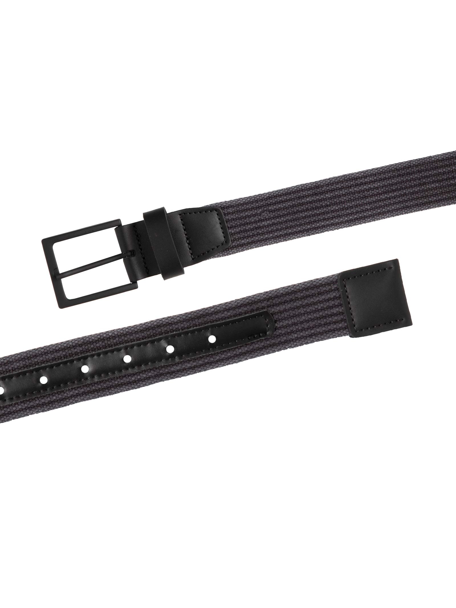 Cinto Masculino Casual Em Cadarço Com Detalhe Em Couro Preto '2 Essential