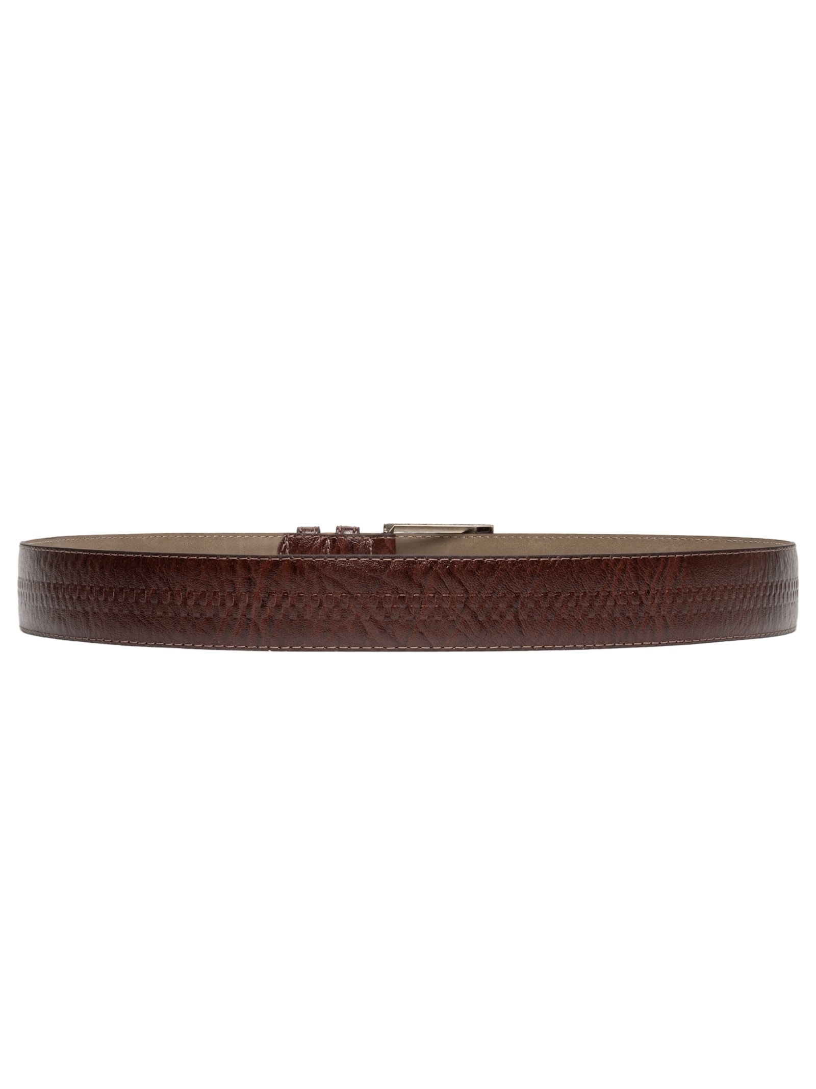 Cinto Masculino Casual Em Couro Legítimo Marrom '2 Essential
