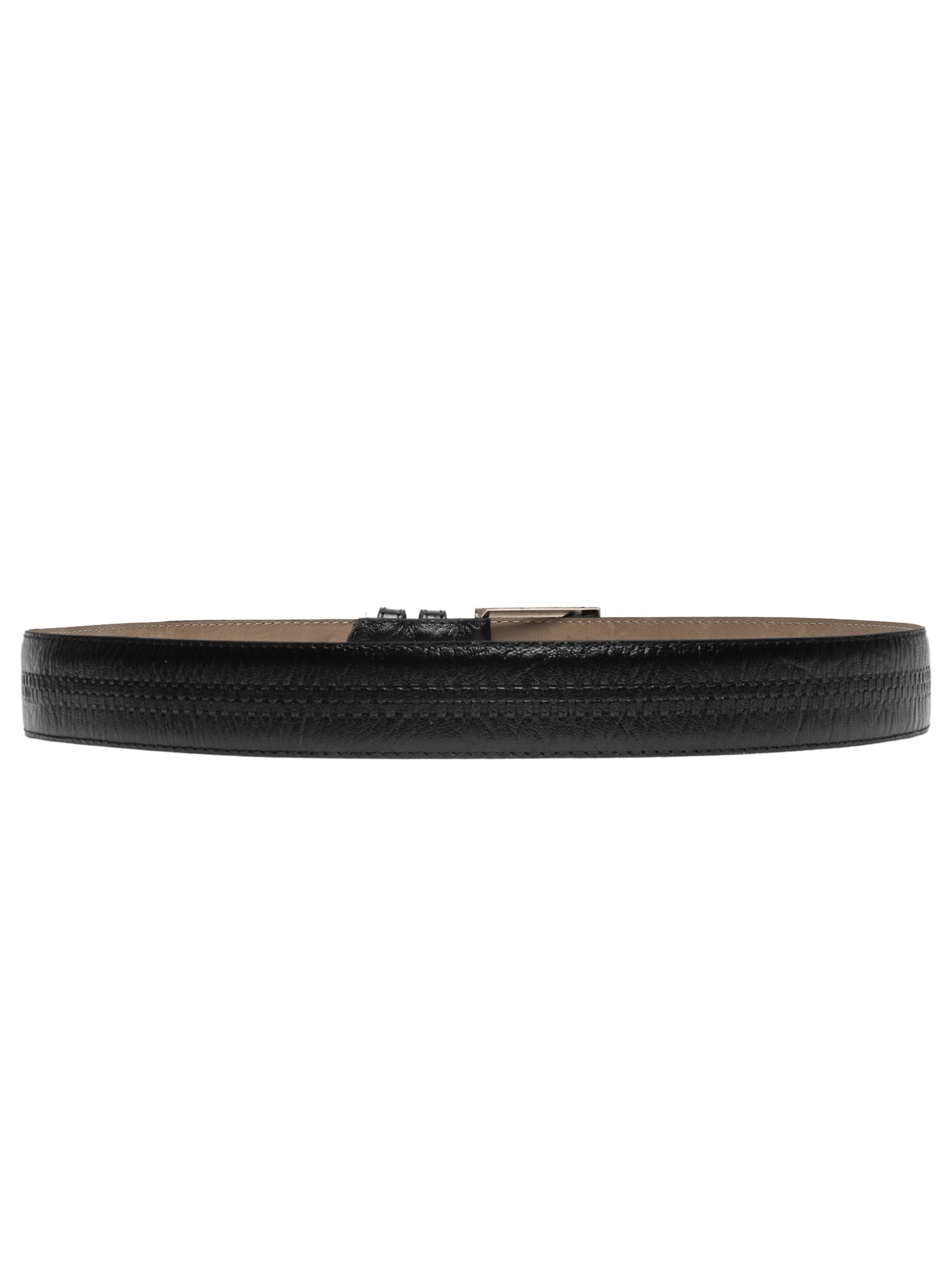 Cinto Masculino Casual Em Couro Legítimo Preto '2 Essential
