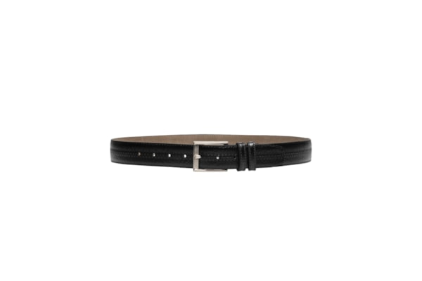 Cinto Masculino Casual Em Couro Legítimo - Preto