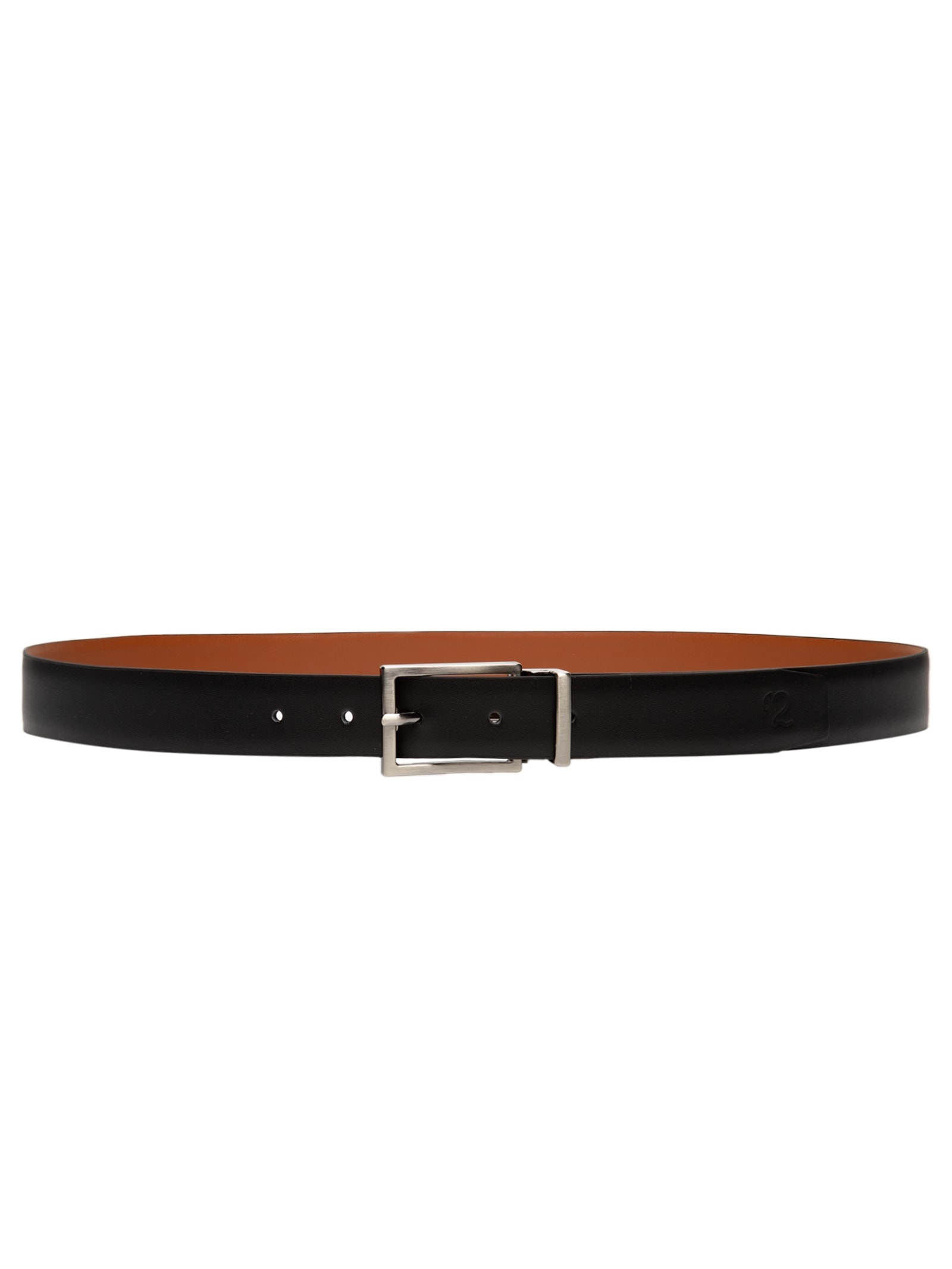 Cinto Masculino Casual Em Couro Legítimo Reversível Preto '2 Essential