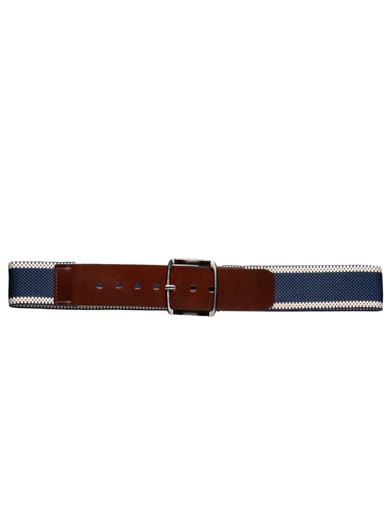 Cinto Masculino Casual Em Tecido Com Fivela Em Couro – Azul '2 Essential