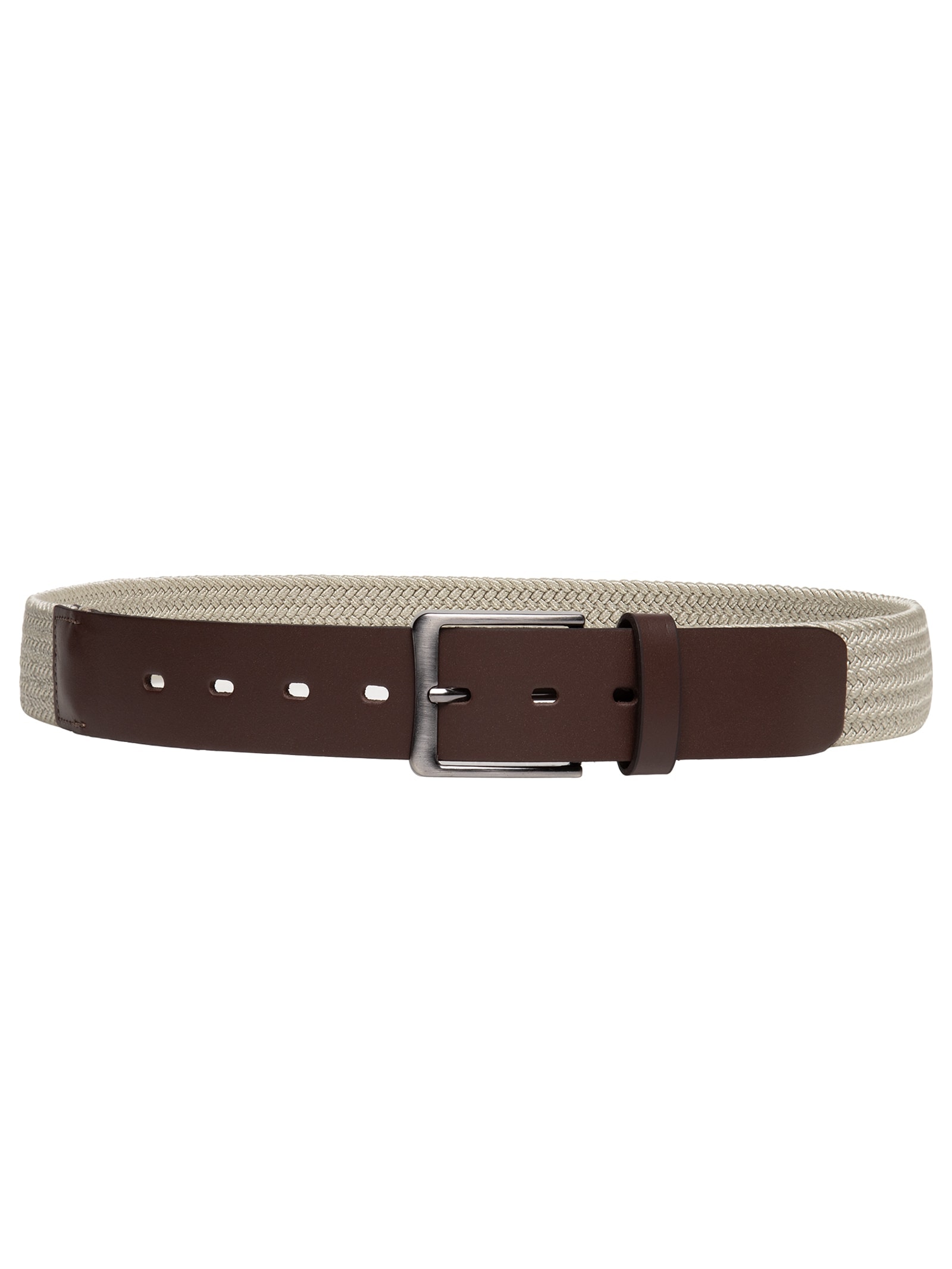 Cinto Masculino Casual Em Tecido Com Fivela Em Couro – Bege '2 Essential