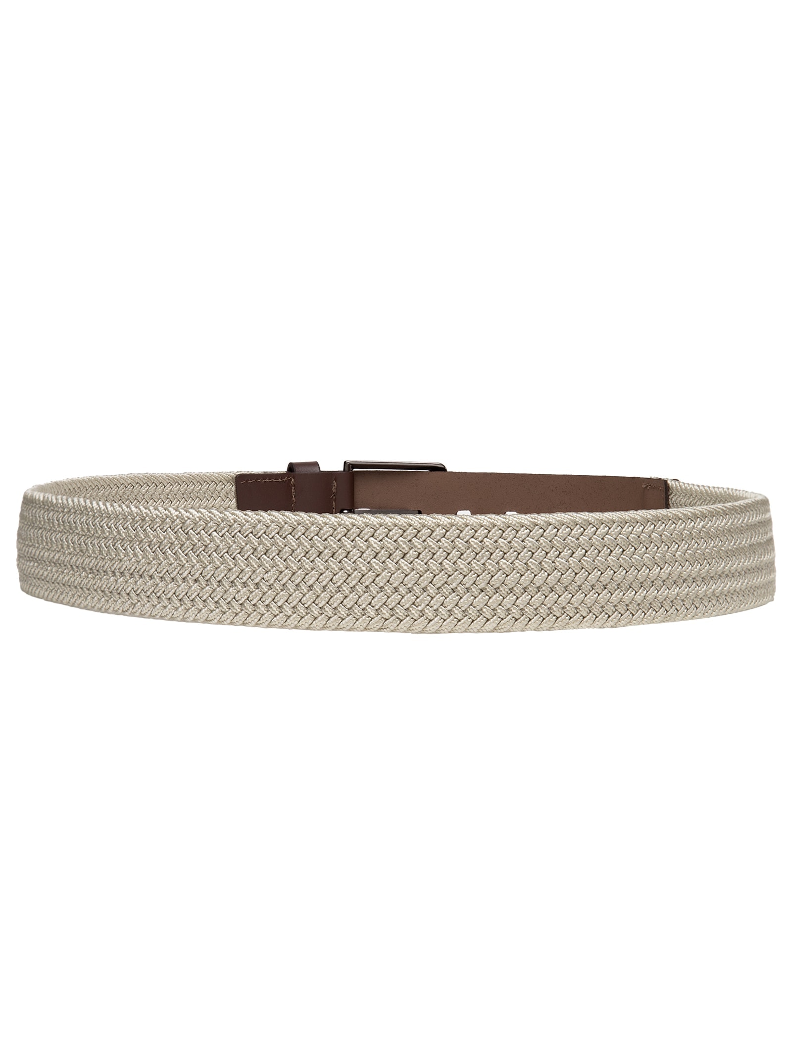 Cinto Masculino Casual Em Tecido Com Fivela Em Couro – Bege '2 Essential