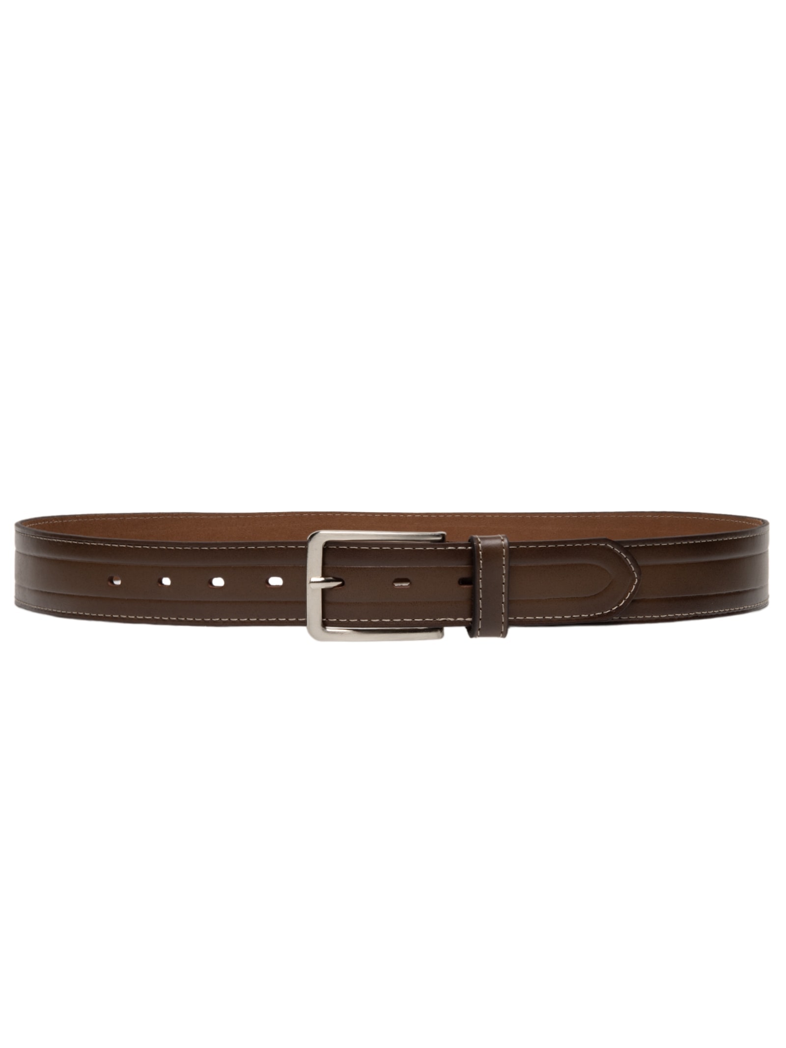 Cinto Masculino Com Detalhe Em Couro Legítimo Soleta Marrom '2 Essential