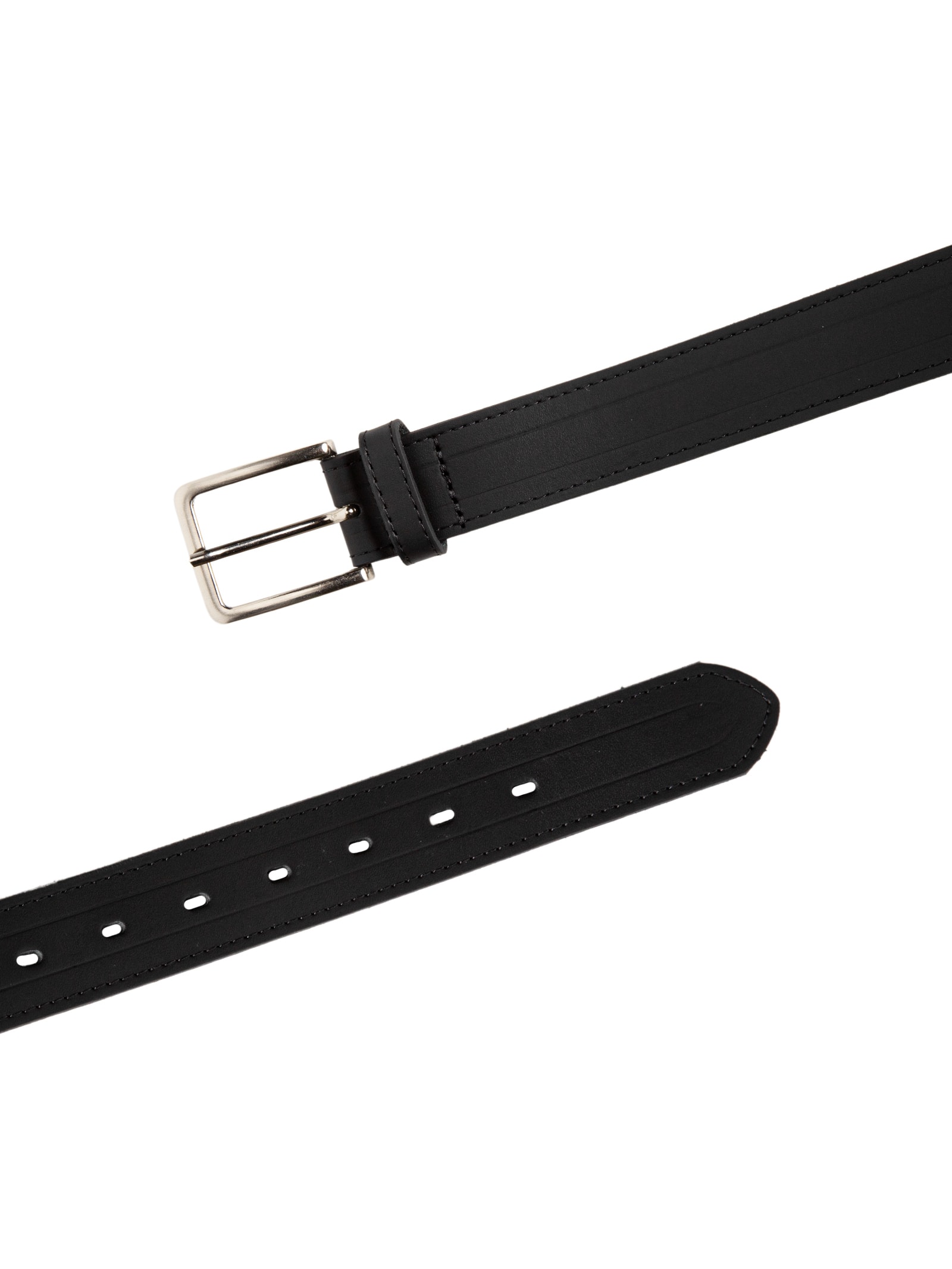 Cinto Masculino Com Detalhe Em Couro Legítimo Soleta Preto '2 Essential