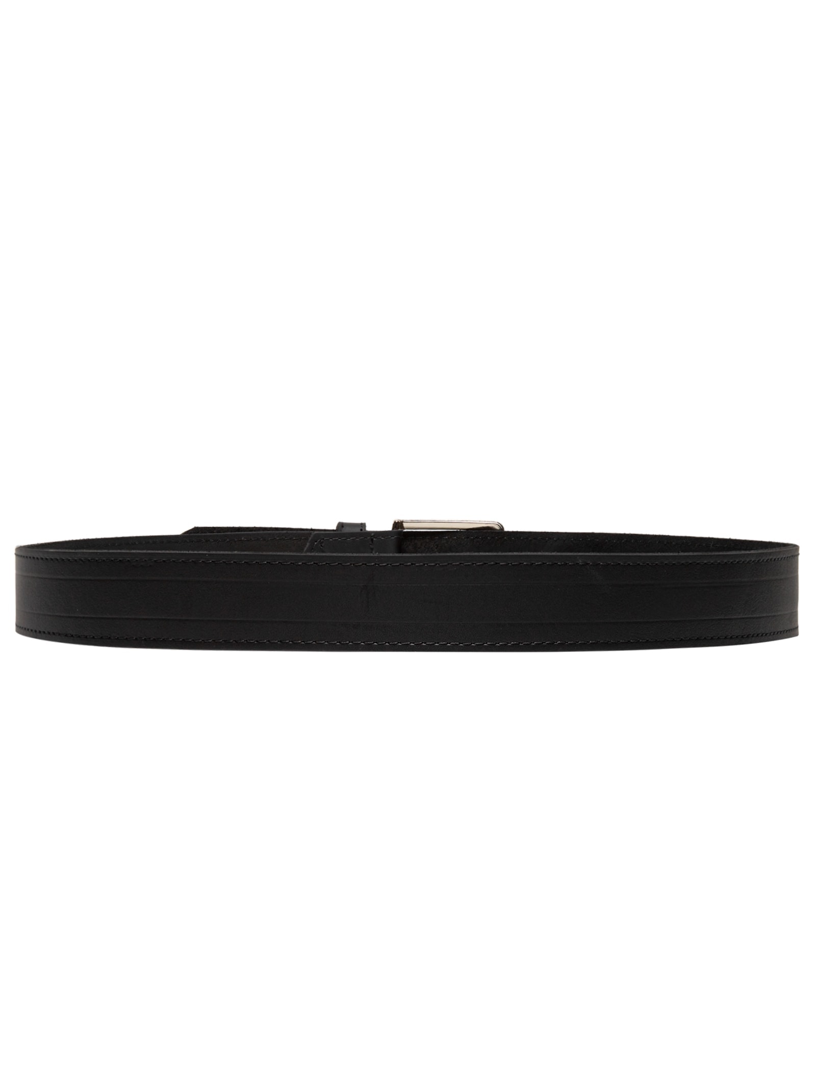 Cinto Masculino Com Detalhe Em Couro Legítimo Soleta Preto '2 Essential