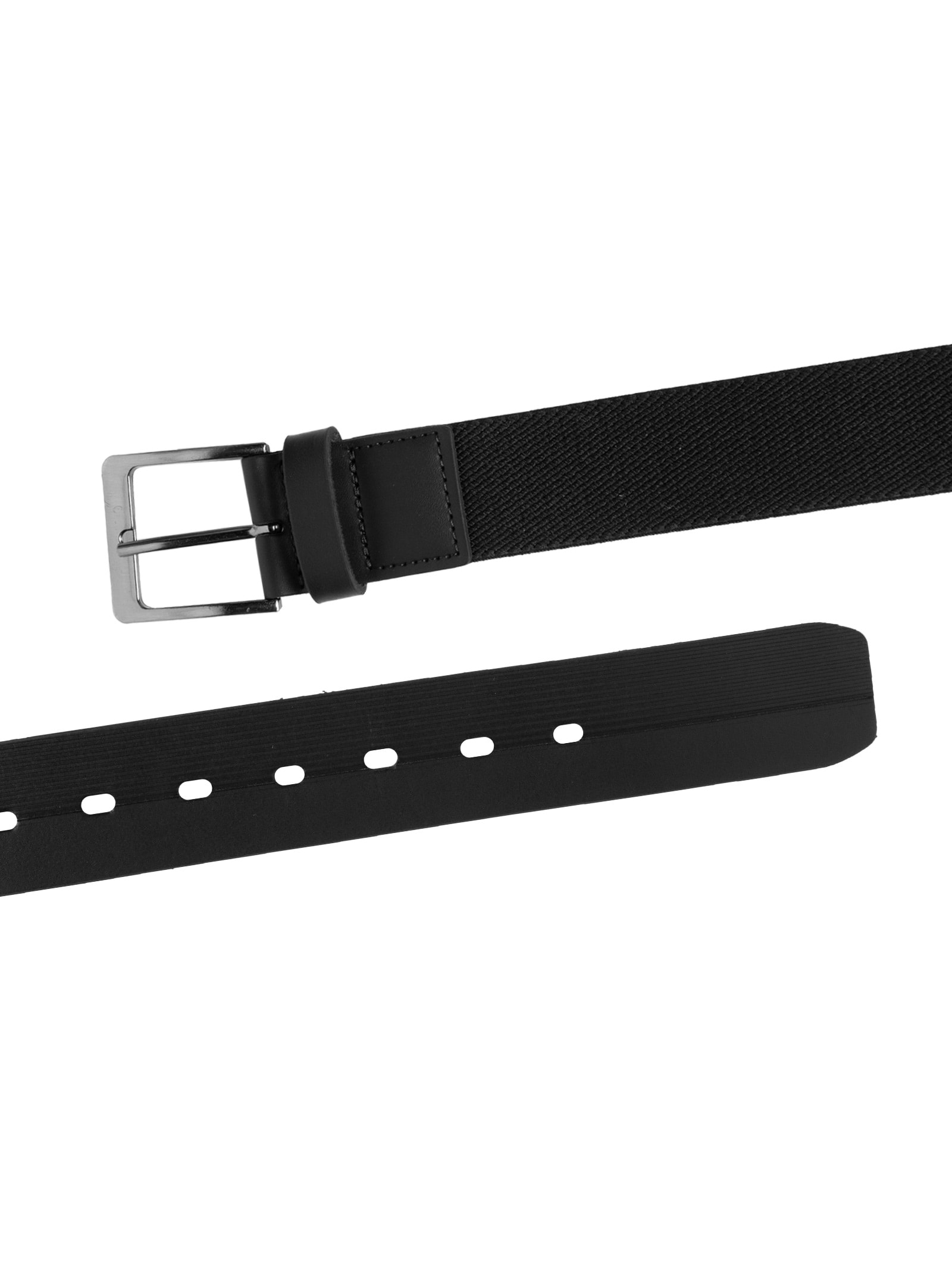 Cinto Masculino Com Textura Em Couro Legítimo Preto '2 Essential