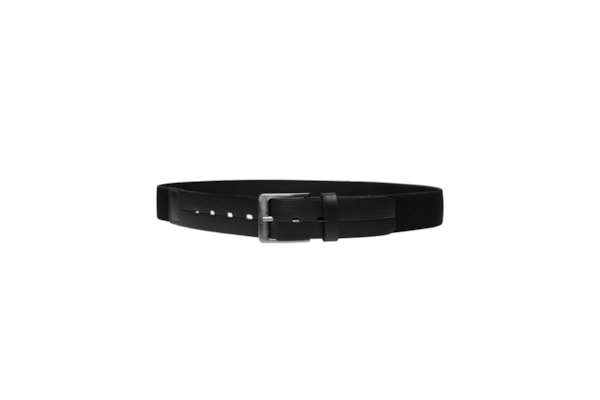 Cinto Masculino Com Textura Em Couro Legítimo - Preto