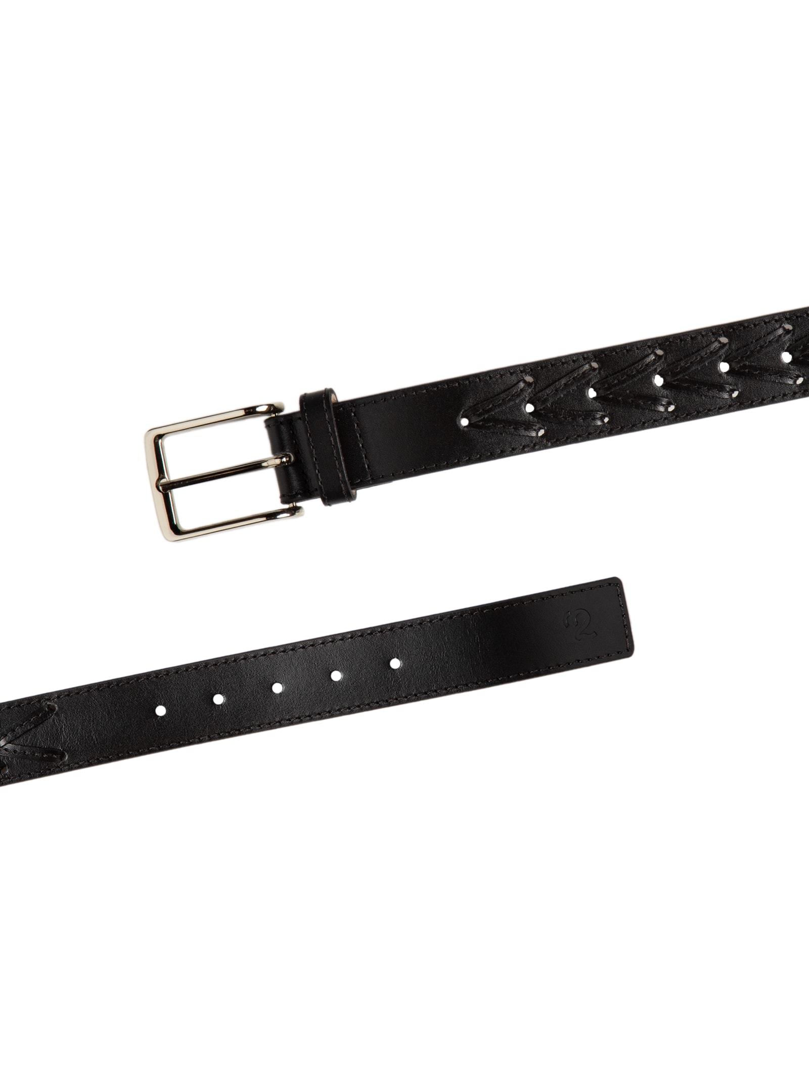 Cinto Masculino Com Trançado Em Couro Legítimo Preto '2 Essential