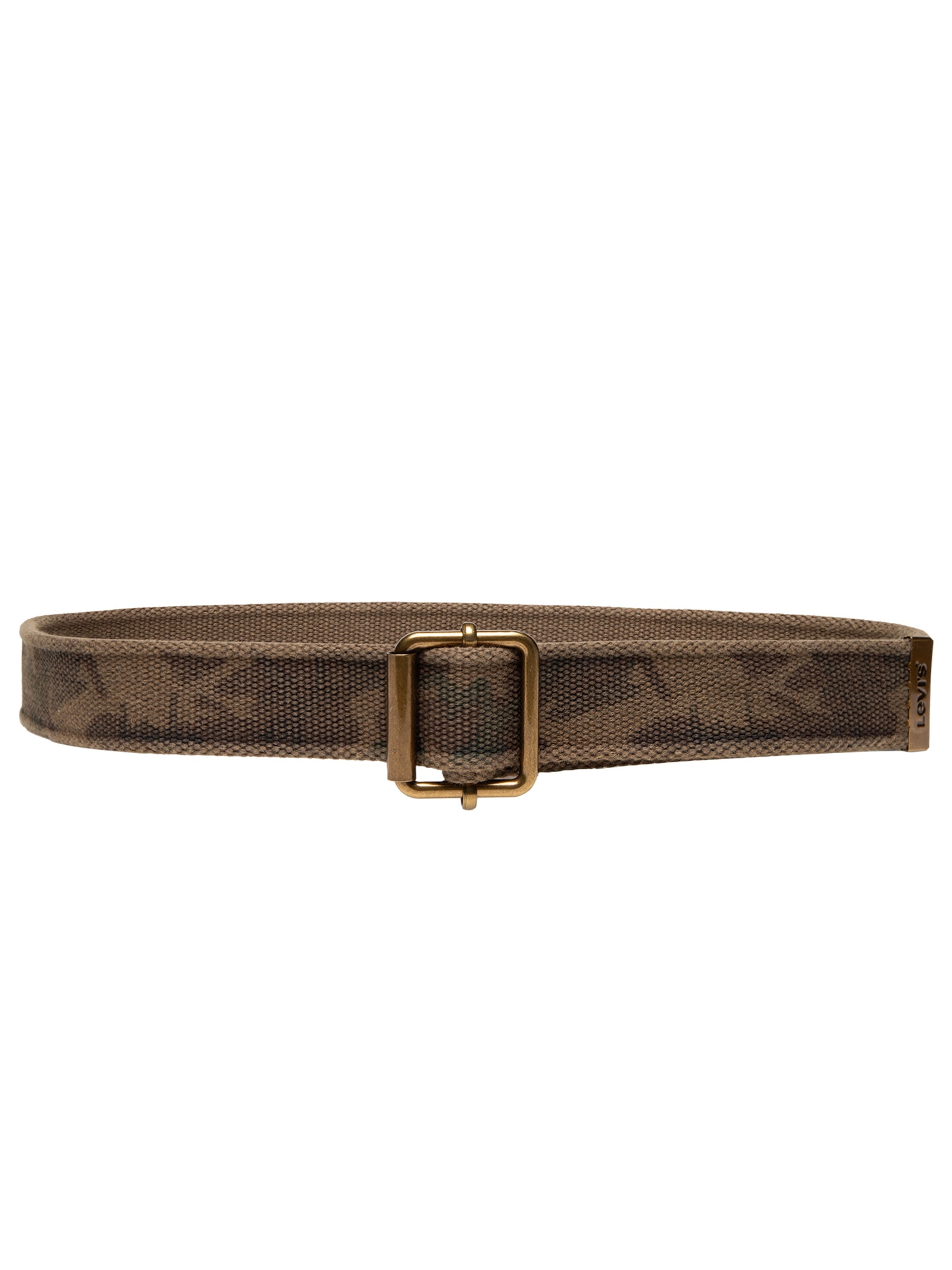 Cinto Masculino De Algodão Lavado Com Fivela Web Verde Levi's