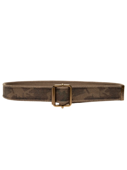 Cinto Masculino De Algodão Lavado Com Fivela Web – Verde