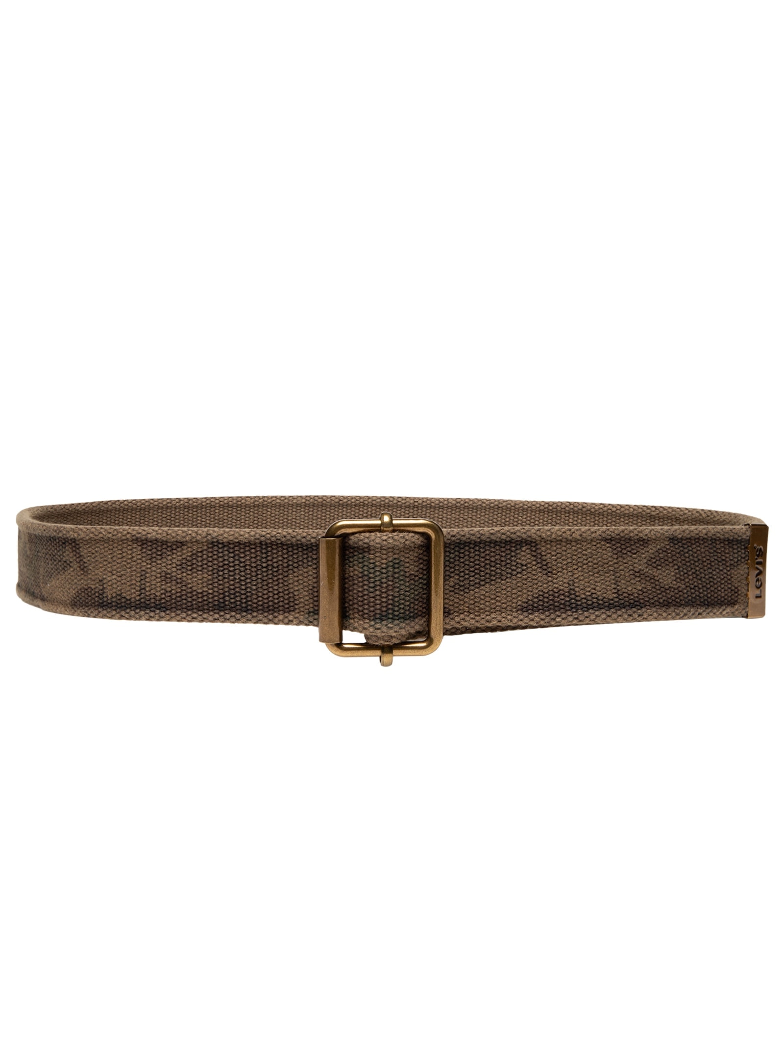 Cinto Masculino De Algodão Lavado Com Fivela Web Verde Levi's