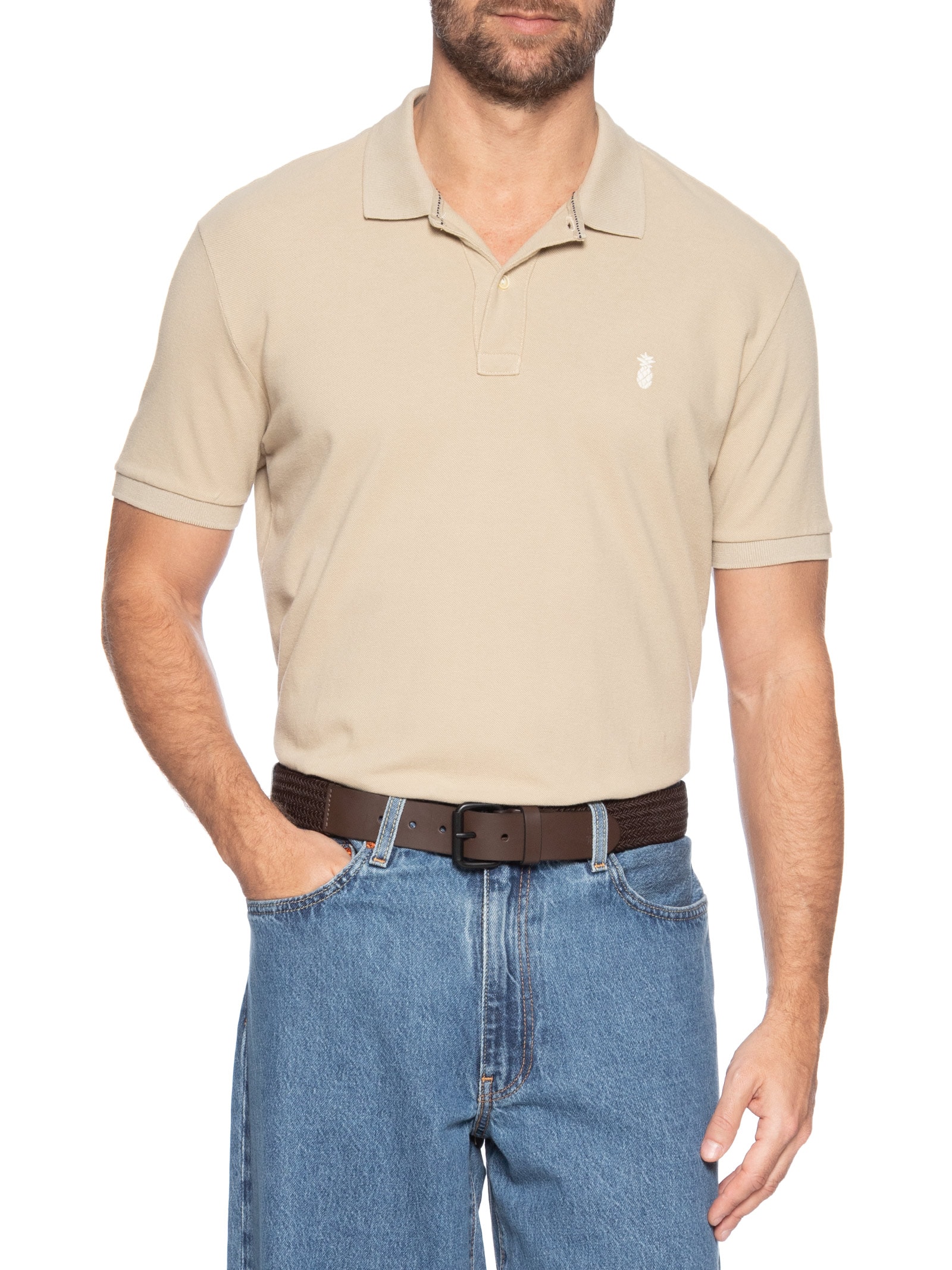 Cinto Masculino Elástico Color Marrom Sergio K