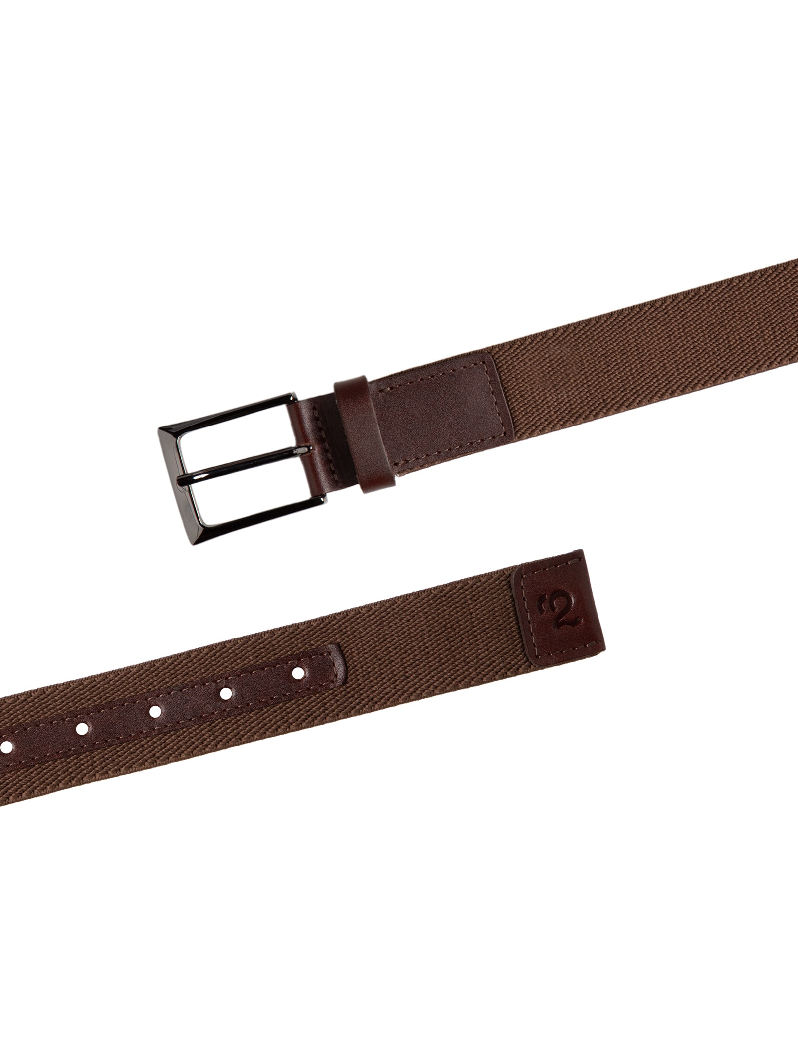 Cinto Masculino Elástico Com Couro Marrom '2 Essential