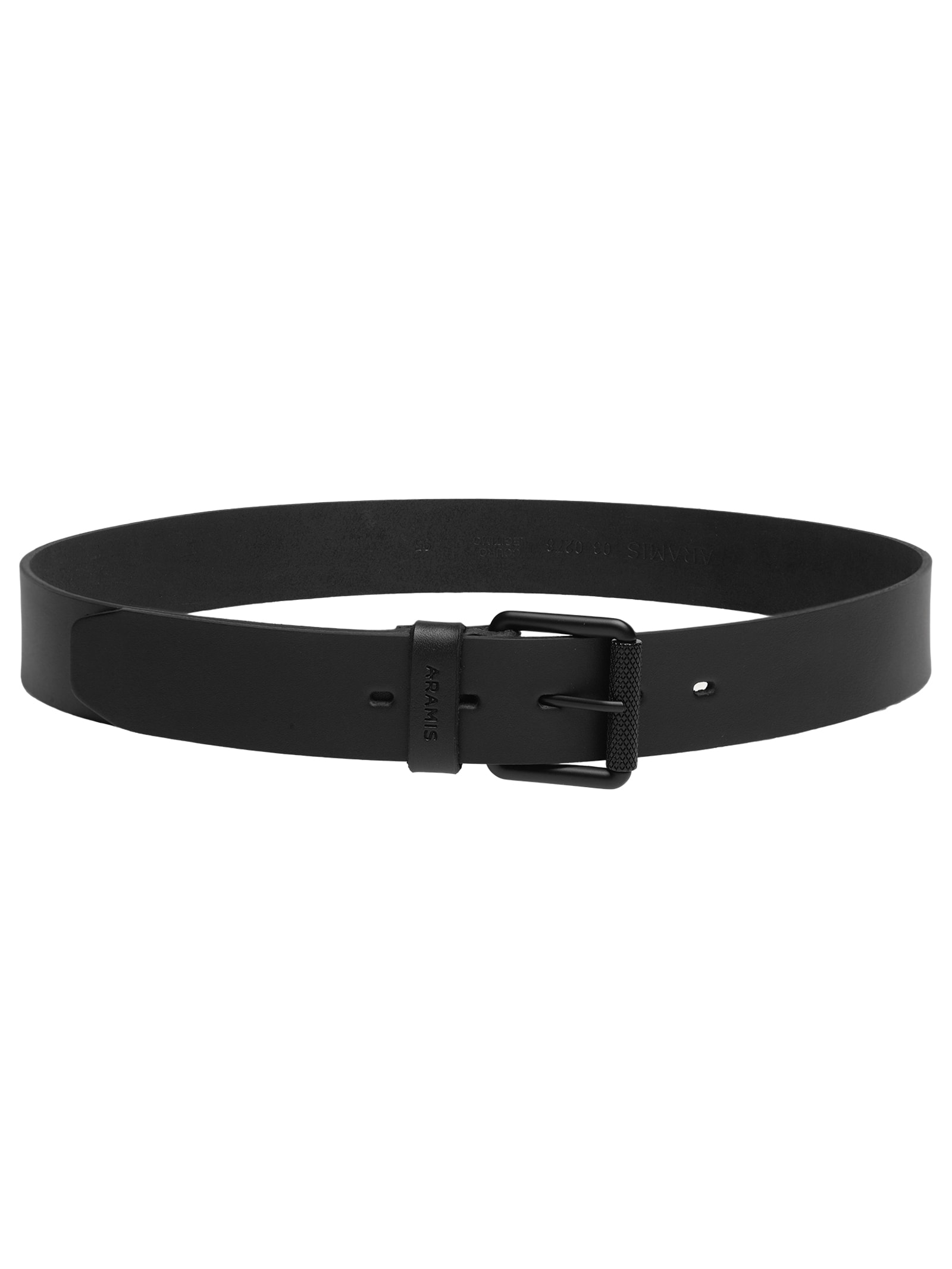 Cinto Masculino Em Couro Com Fivela Rolo Preto Aramis