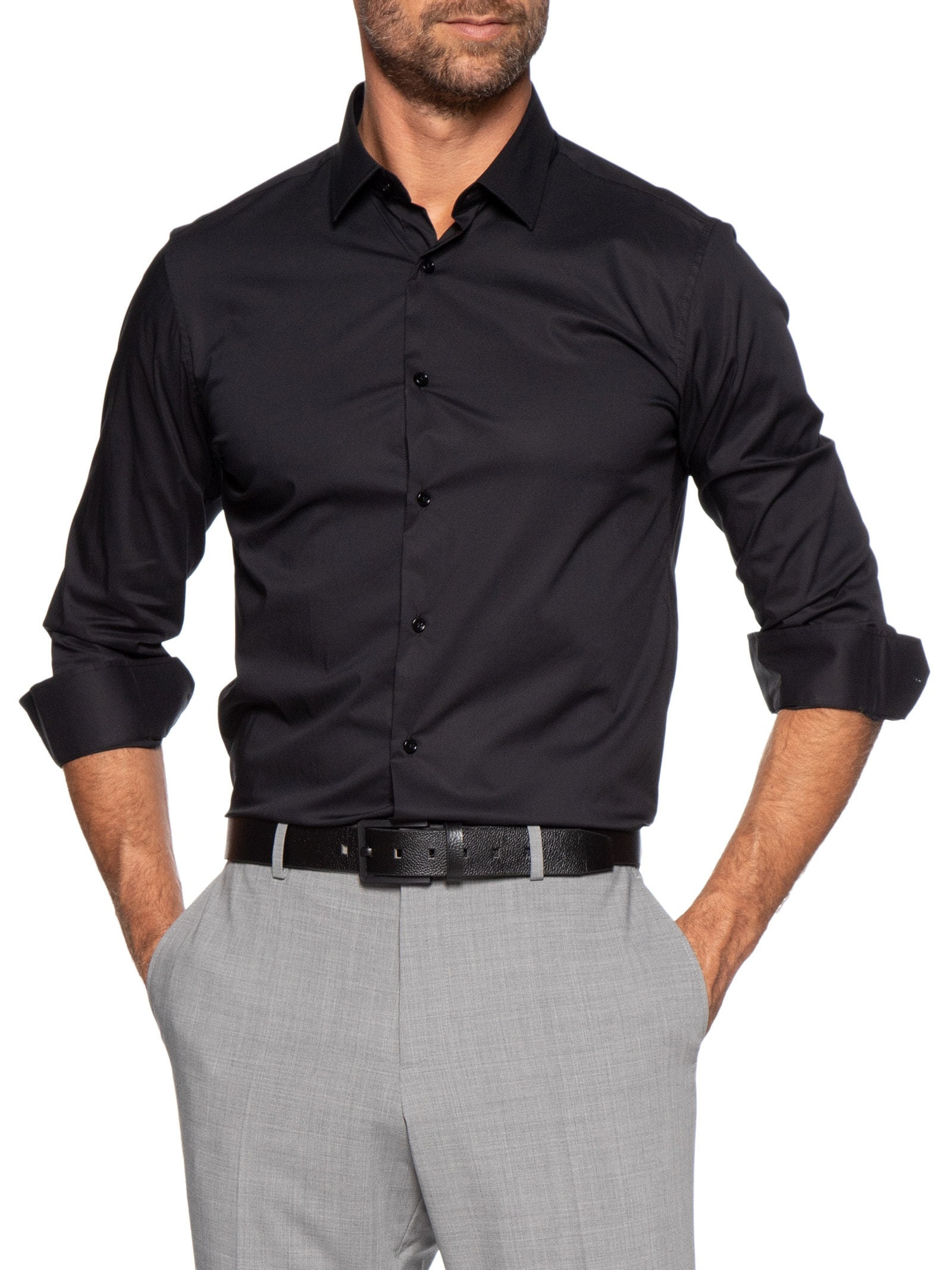 Cinto Masculino Em Couro Legítimo Anti Detector De Metais Preto '2 Essential