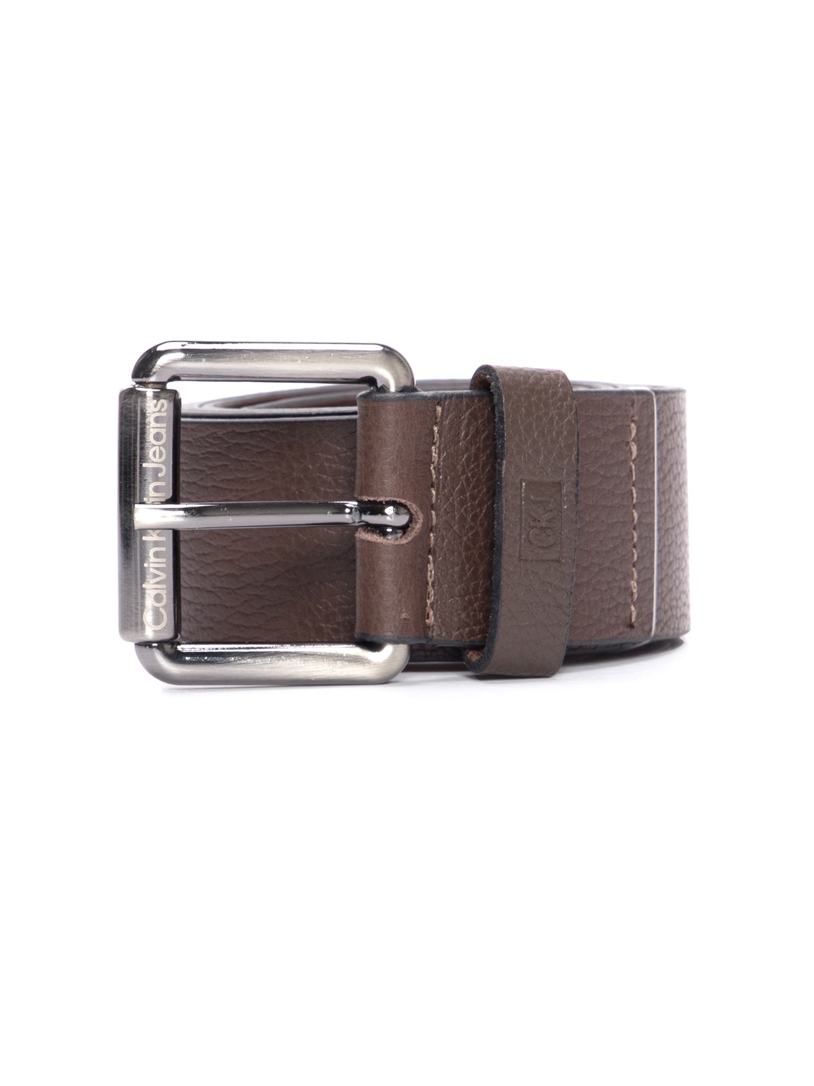 Cinto Masculino Floater Logo Pequeno Queima Marrom Calvin Klein Jeans