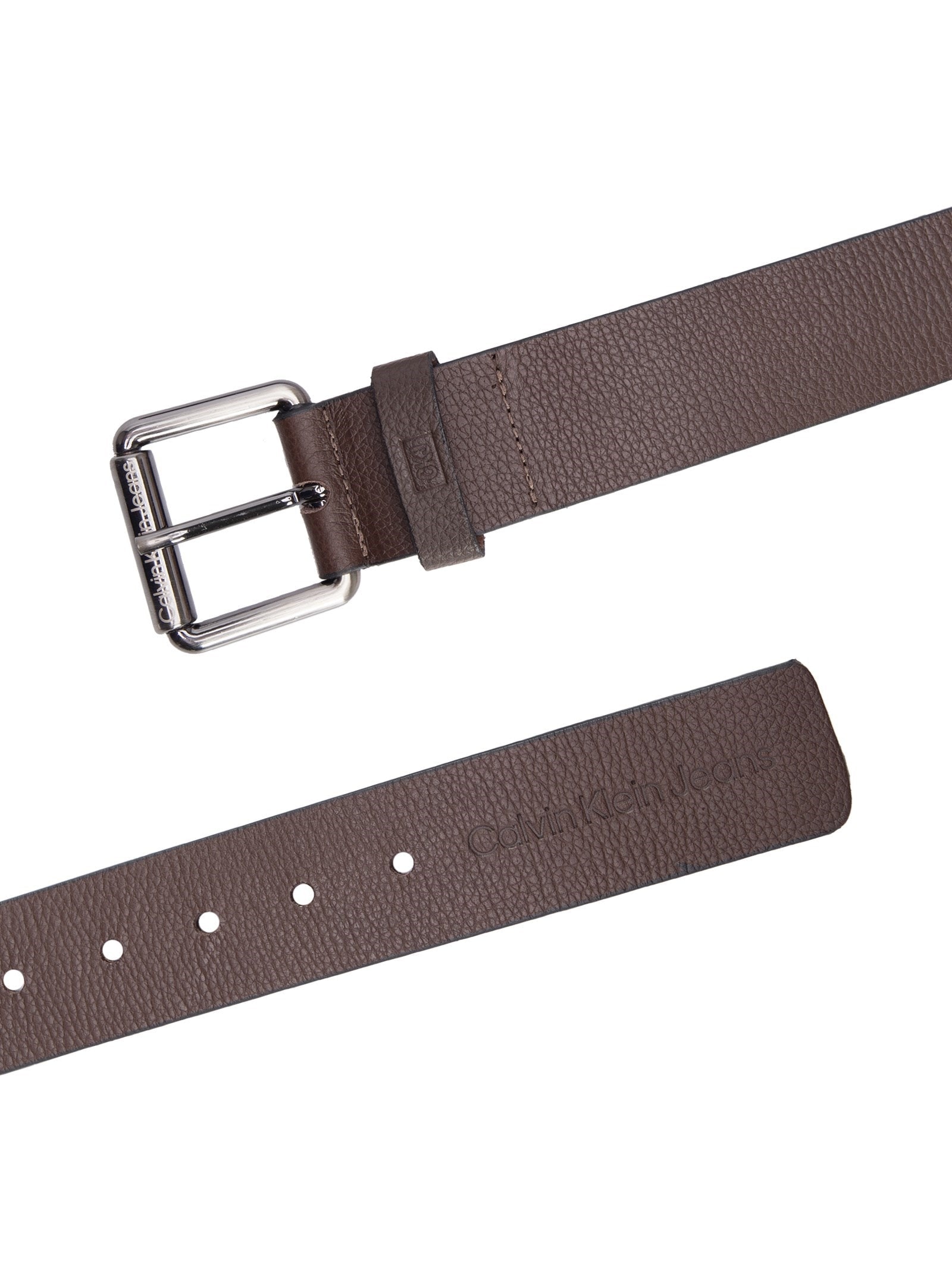 Cinto Masculino Floater Logo Pequeno Queima Marrom Calvin Klein Jeans