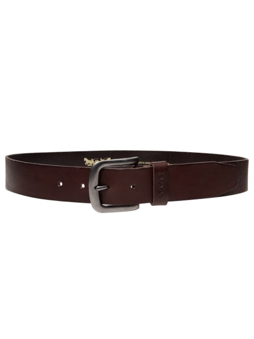 Cinto Masculino Icon Com Acabamento Tumbled – Marrom