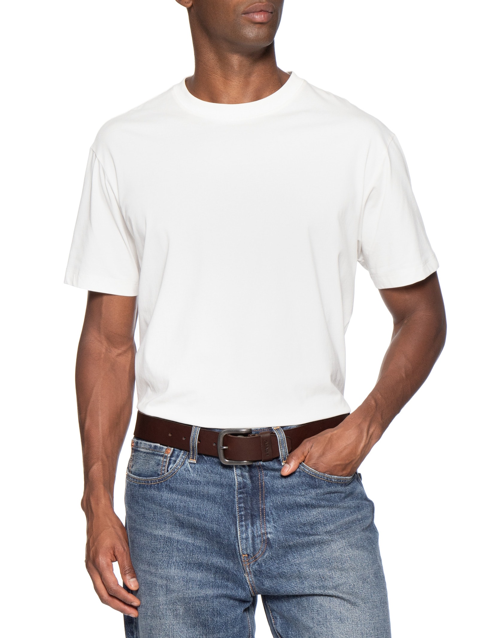 Cinto Masculino Icon Com Acabamento Tumbled Marrom Levi's