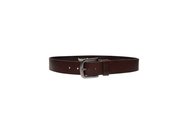 Cinto Masculino Icon Com Acabamento Tumbled - Marrom