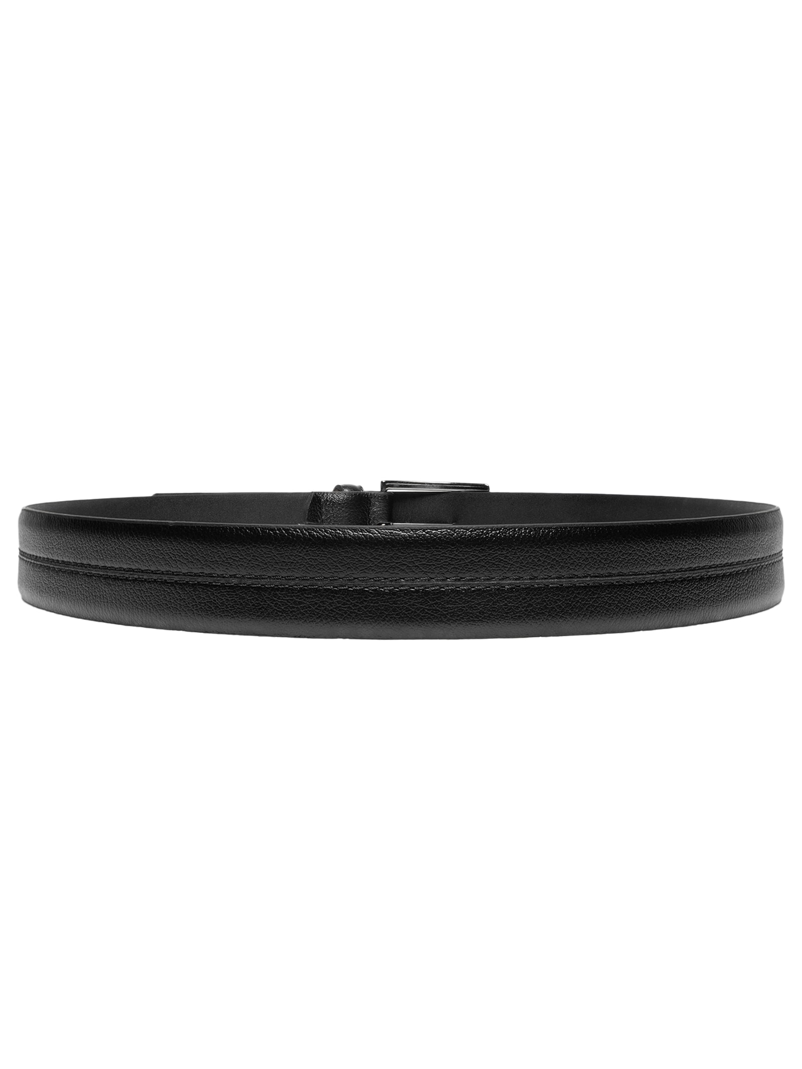 Cinto Masculino Social Pesponto Em Couro Preto '2 Essential