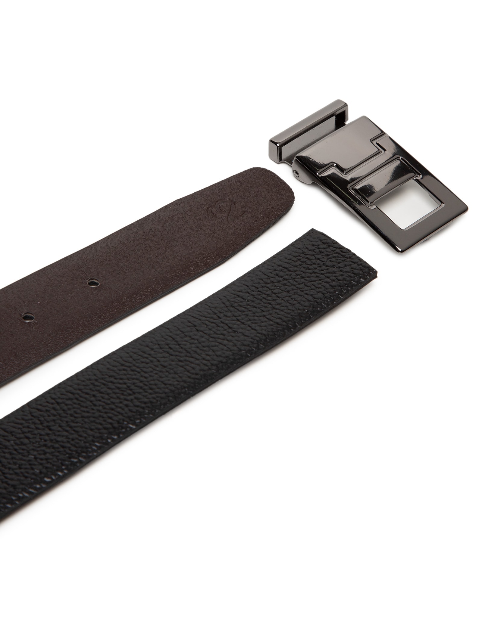 Cinto Masculino Social Reversível Couro Legítimo Preto '2 Essential