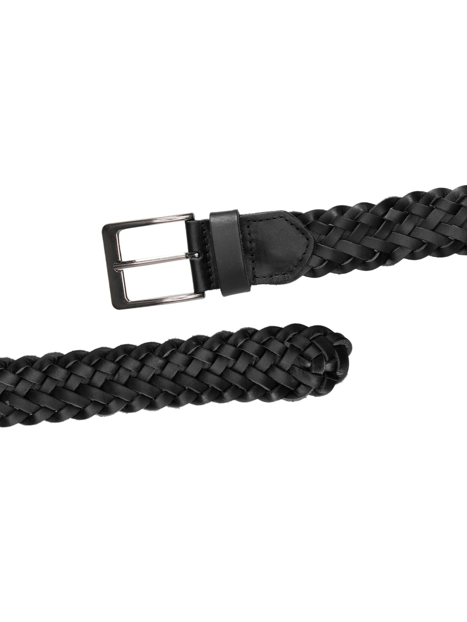 Cinto Masculino Trançado Couro Marrom '2 Essential