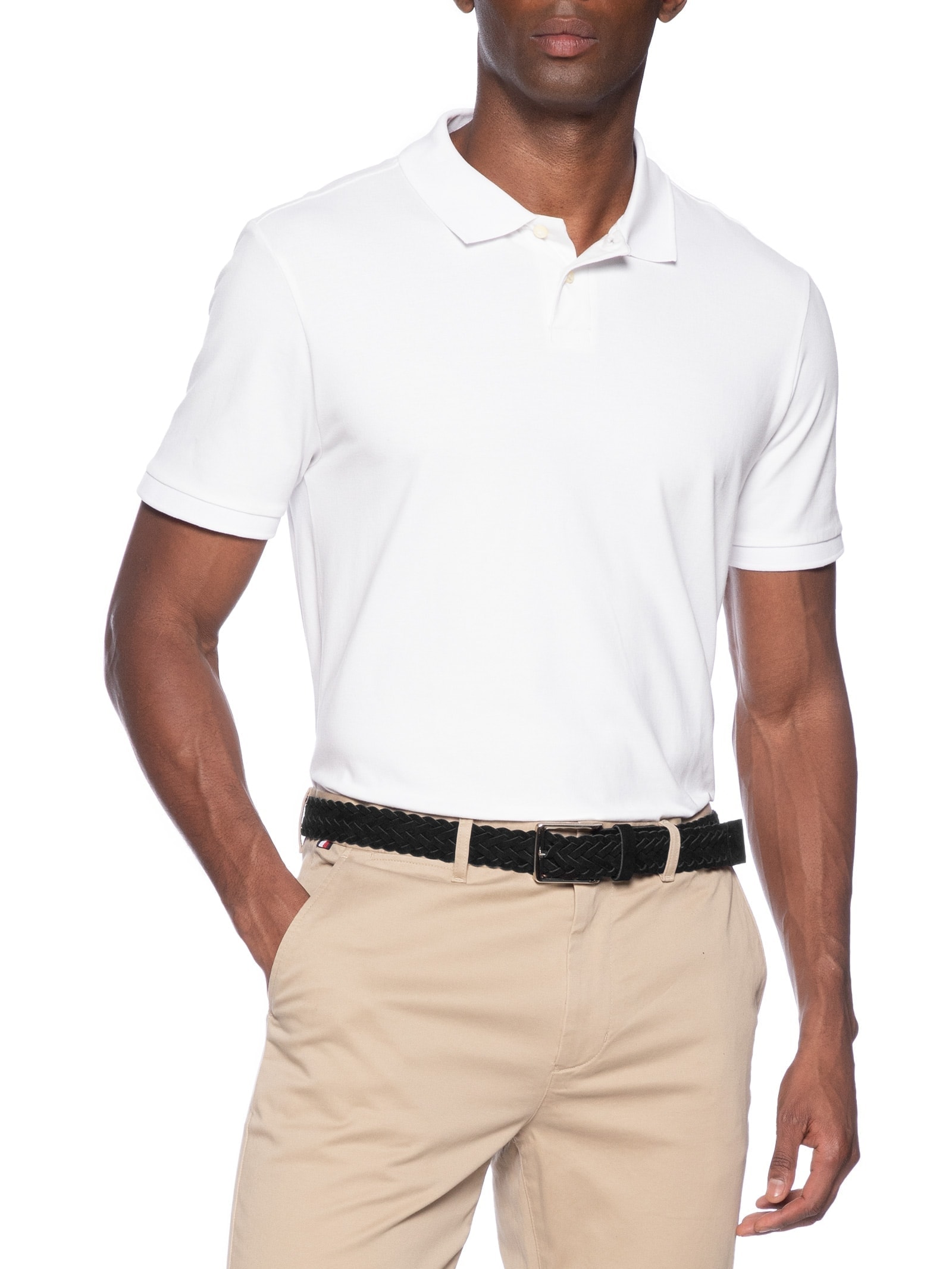 Cinto Masculino Trançado De Camurça Preto  '2 Essential