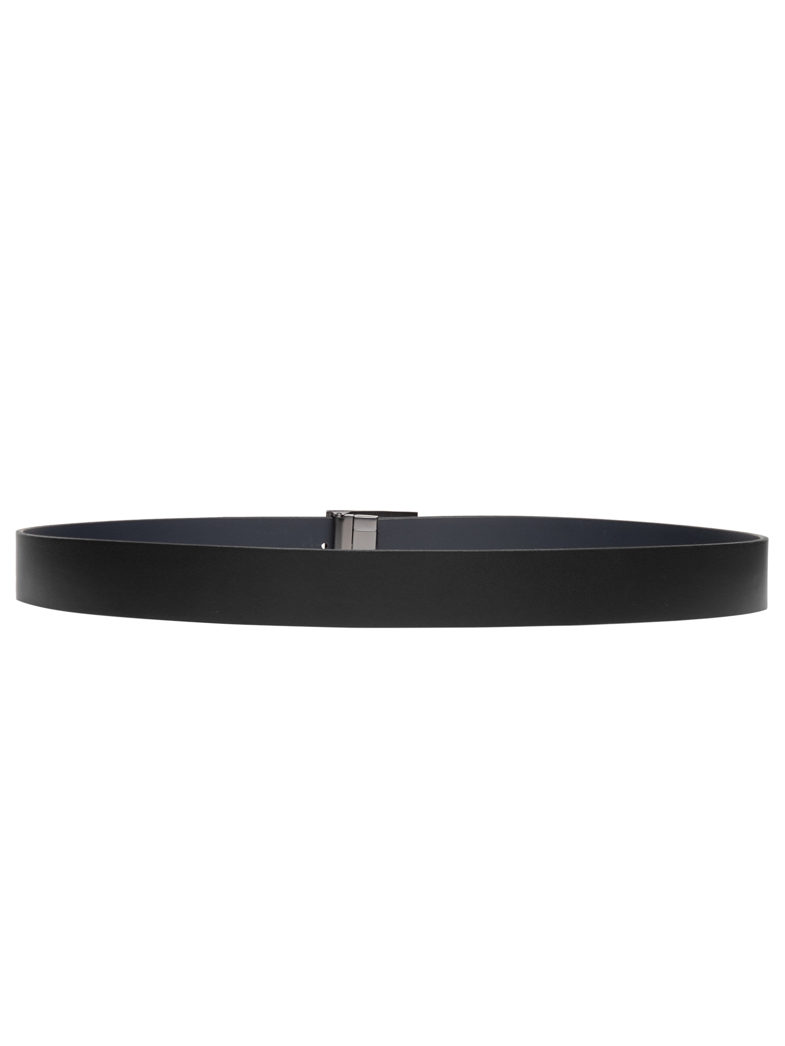 Cinto Médio Masculino Couro Gannon Soft Preto Hugo