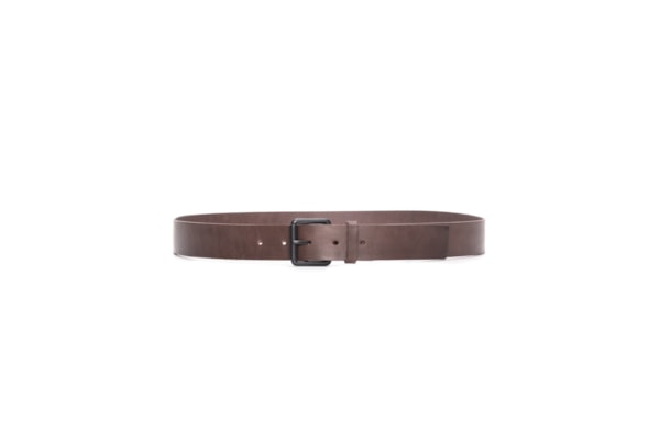 Cinto Médio Masculino Couro Simple - Marrom