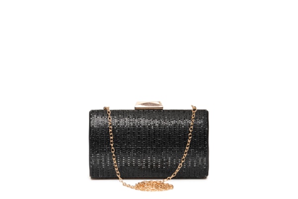 Clutch Feminina Com Strass - Preto