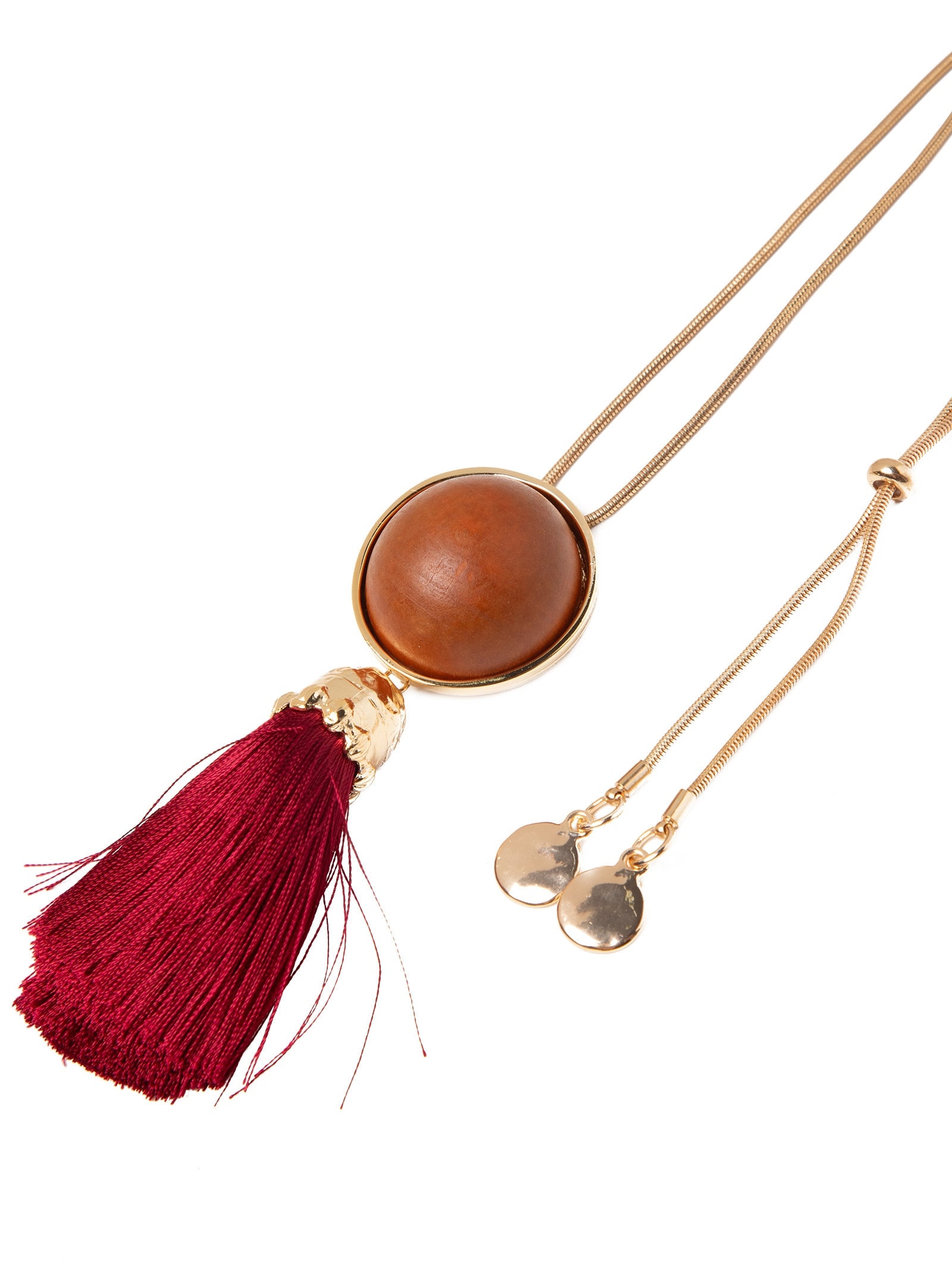 Colar Feminino Alongado Com Tassel Dourado '2Essential