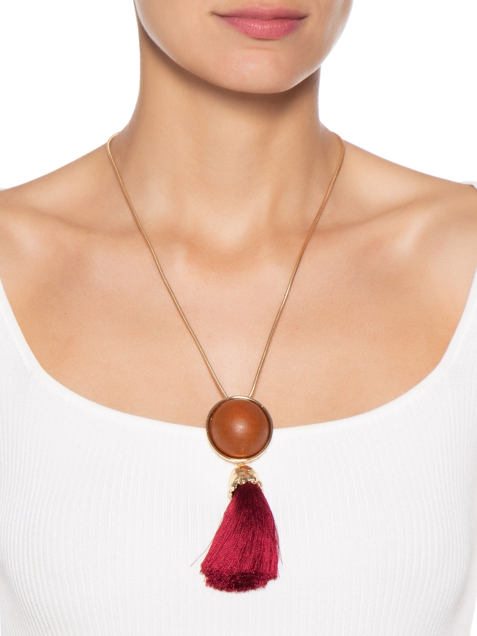 Colar Feminino Alongado Com Tassel Dourado '2Essential