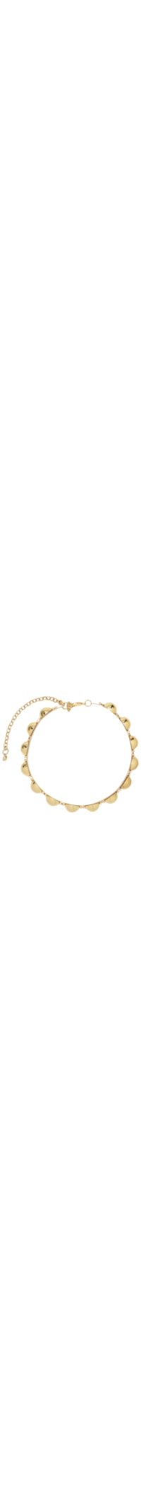 Colar Feminino Chocker Canopla Com Zircônias - Dourado