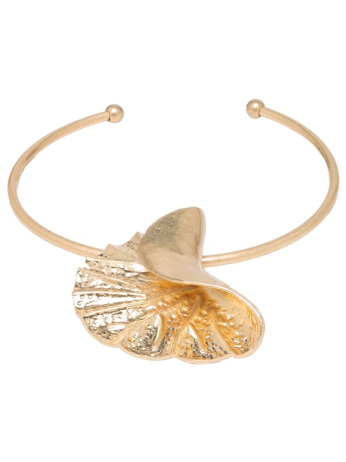 Colar Feminino Chocker com Pingente Orgânico – Dourado