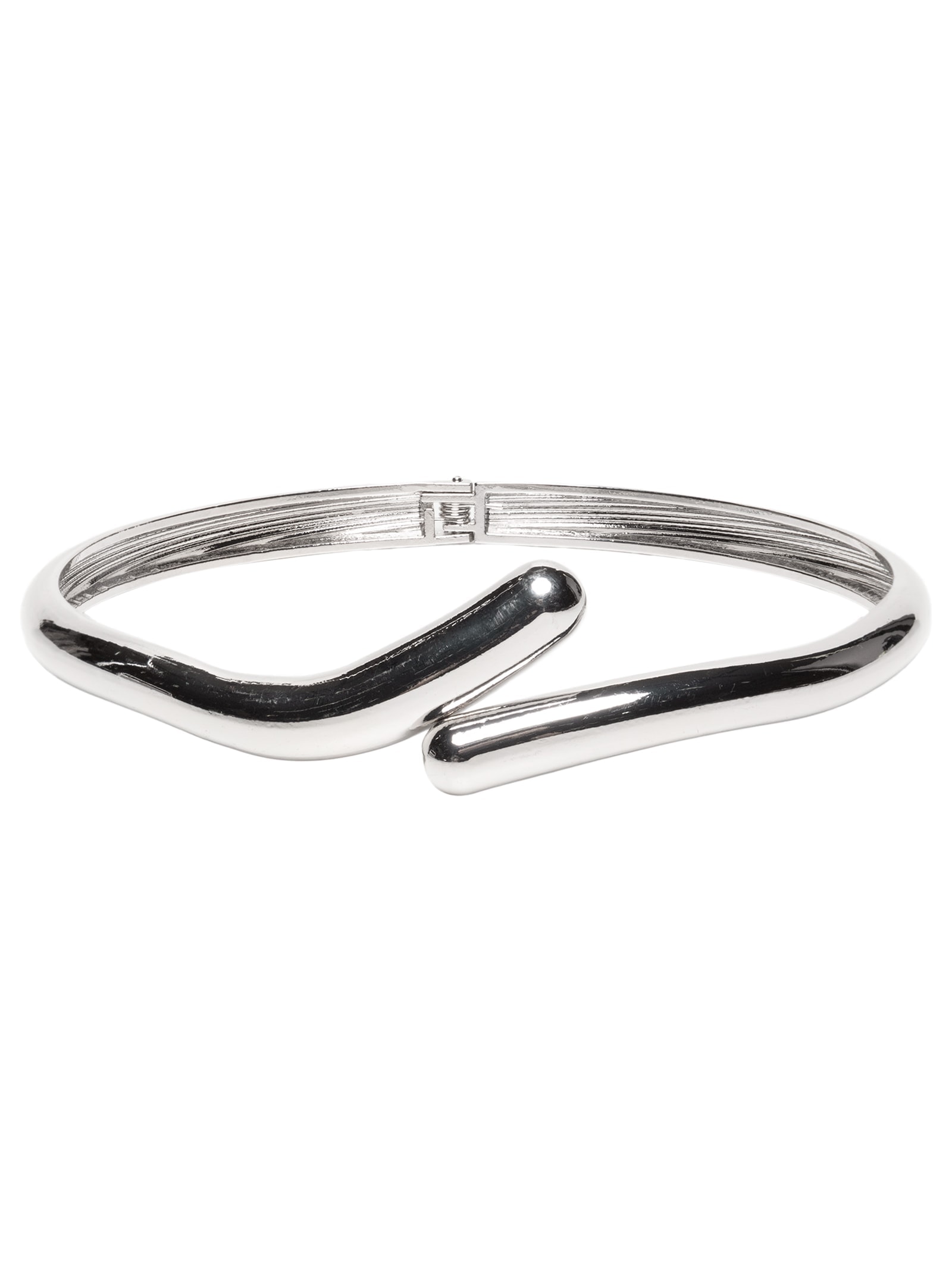 Colar Feminino Choker Assimétrica Prateado Market 33