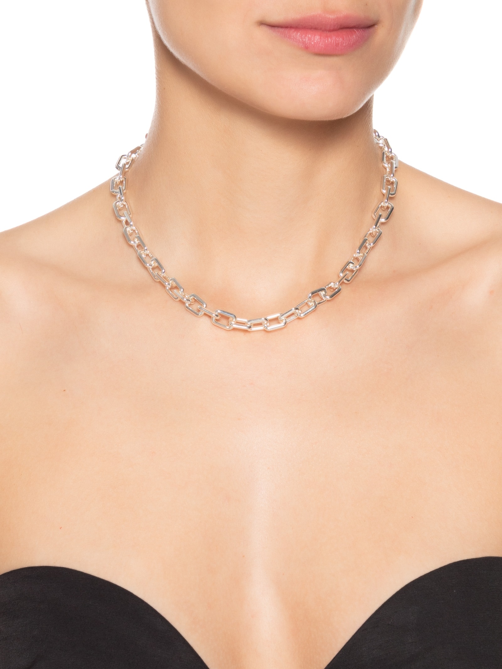 Colar Feminino Choker Cartier Prateado Andressa Delamuta
