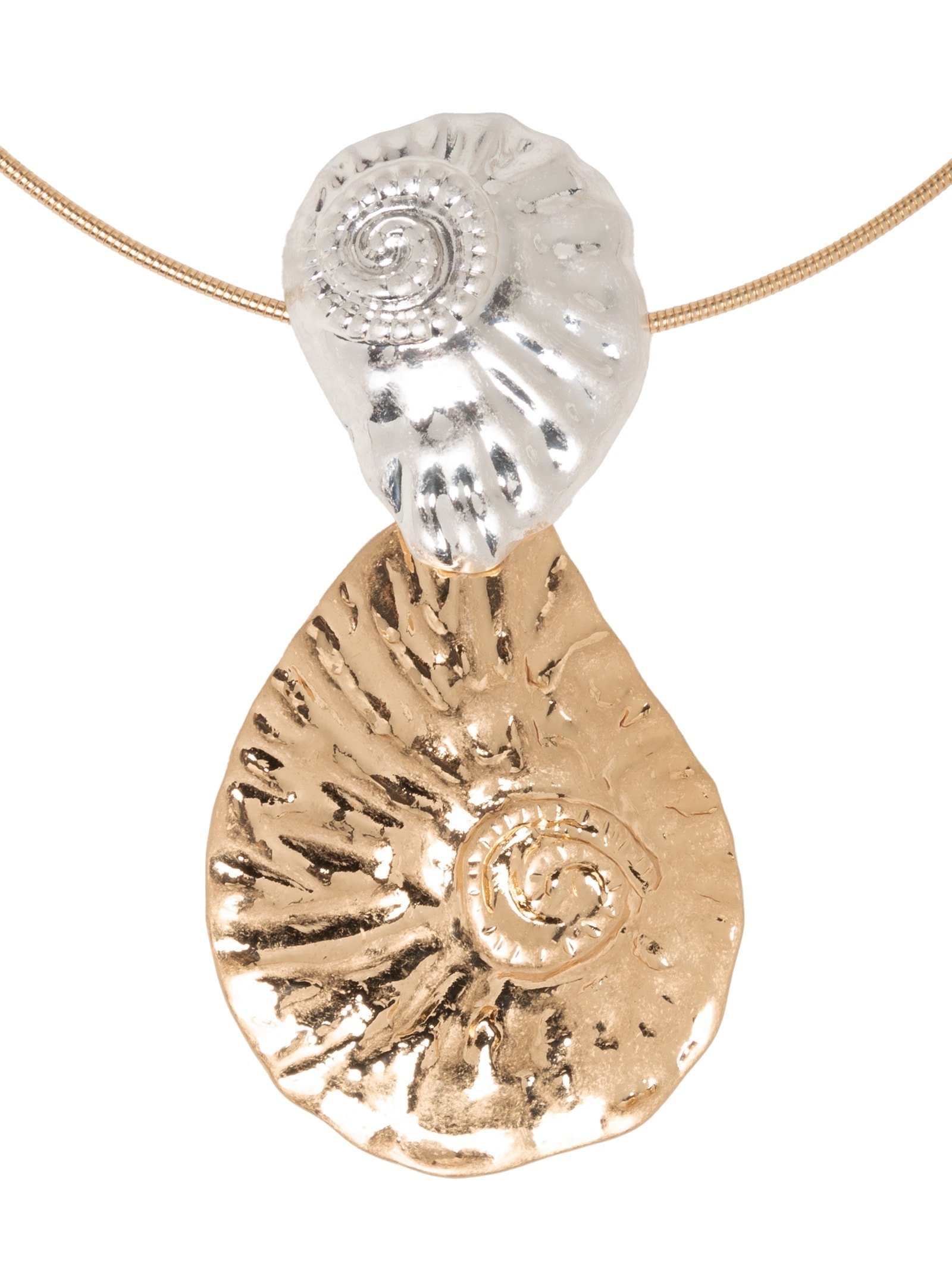 Colar Feminino Choker Com Pingente de Conchas Dourado  '2Essential