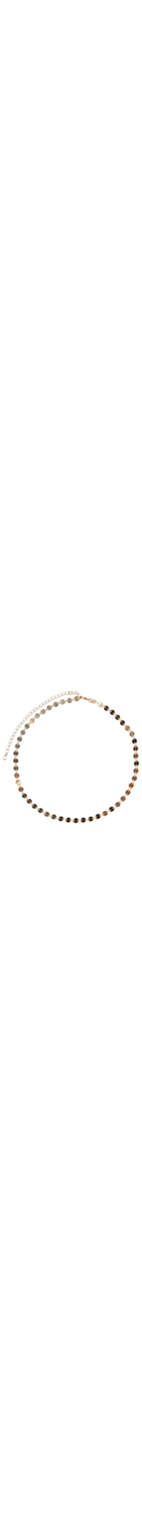 Colar Feminino Choker Mini Chapinha Continua Ouro - Dourado