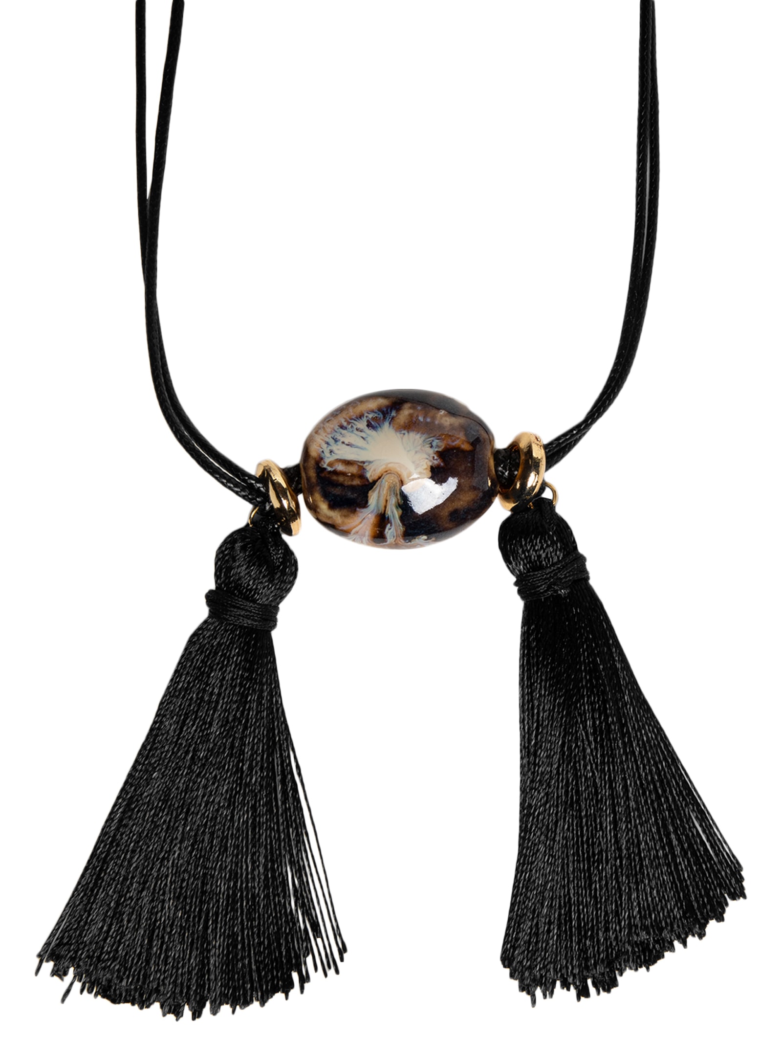 Colar Feminino Com Tassel Preto '2Essential