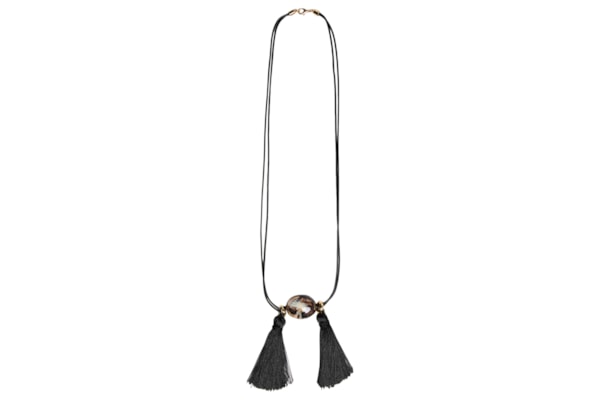 Colar Feminino Com Tassel - Preto