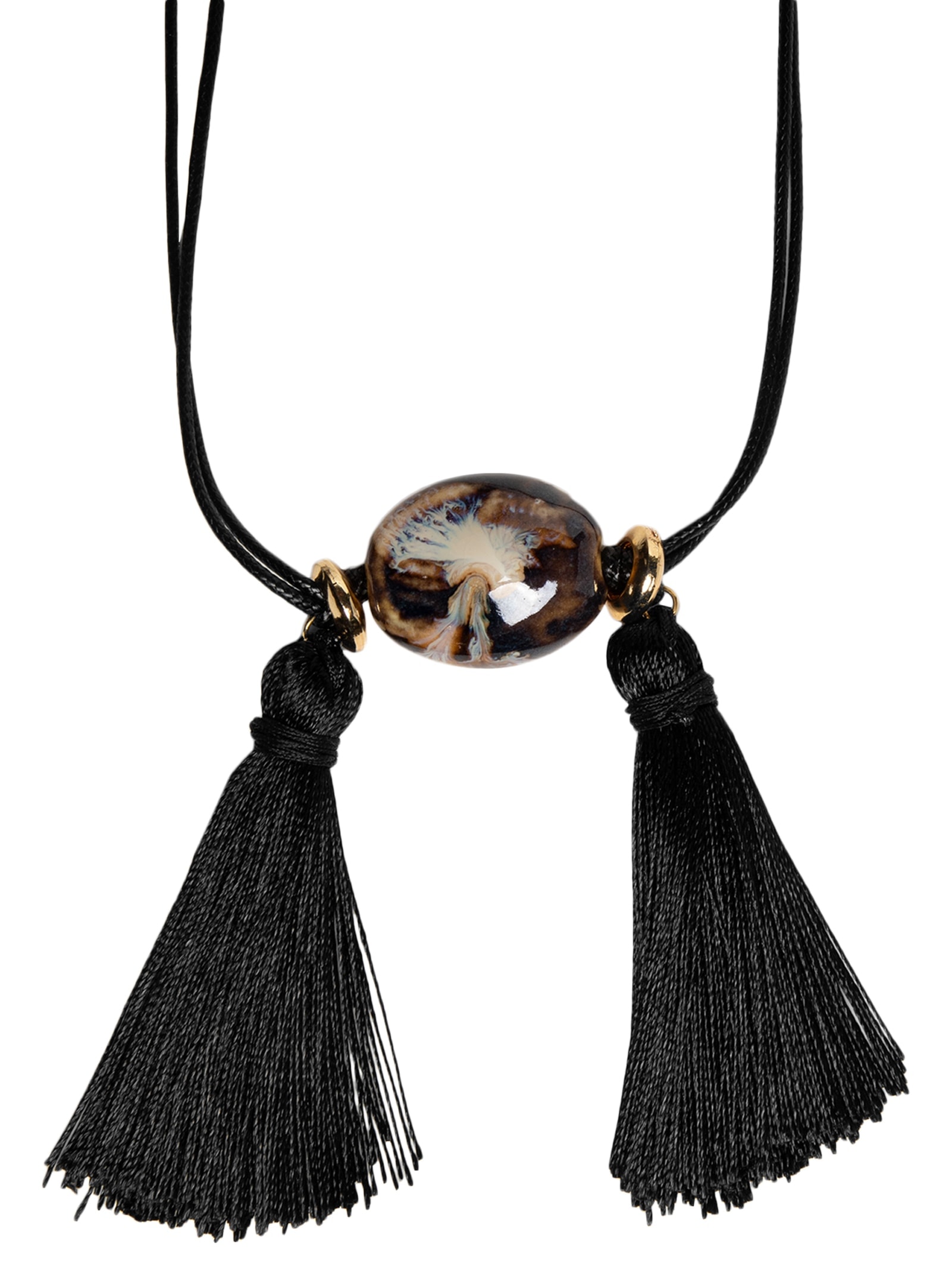 Colar Feminino Com Tassel Preto '2Essential
