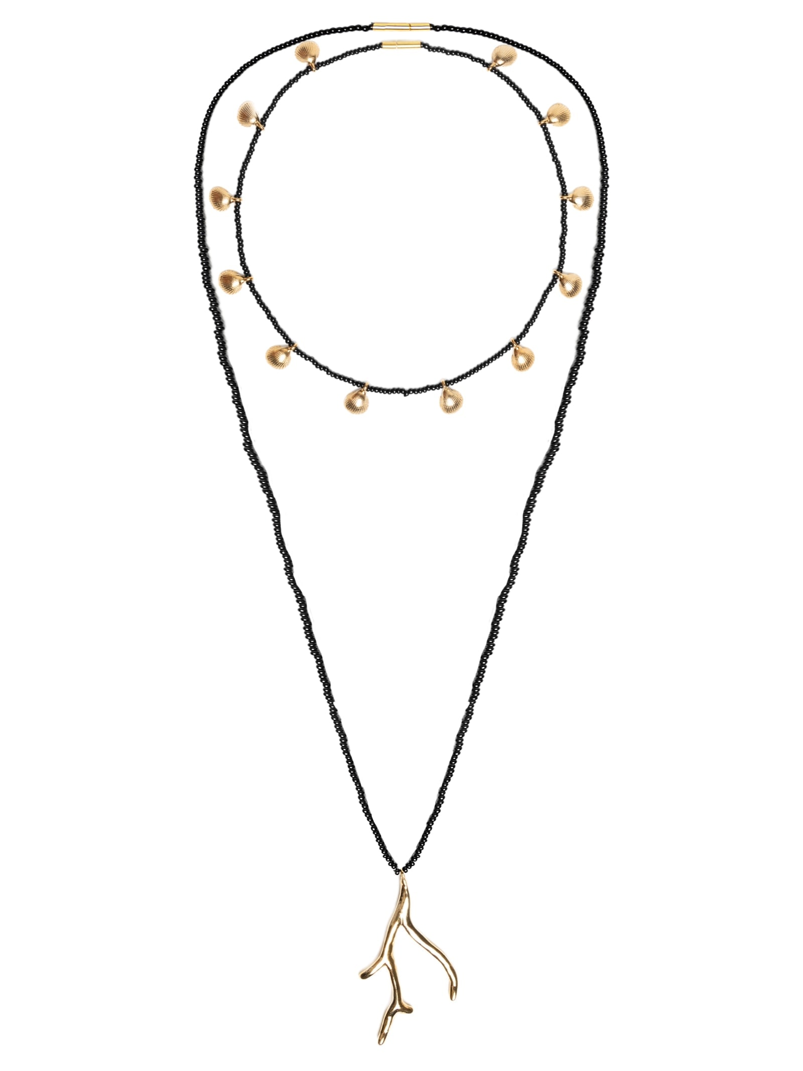 Colar Feminino Coral Concha Preto Osklen